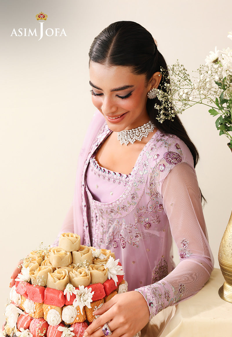 AJULIH-06 Embroidered Poly Net Unstitched 3 Pcs