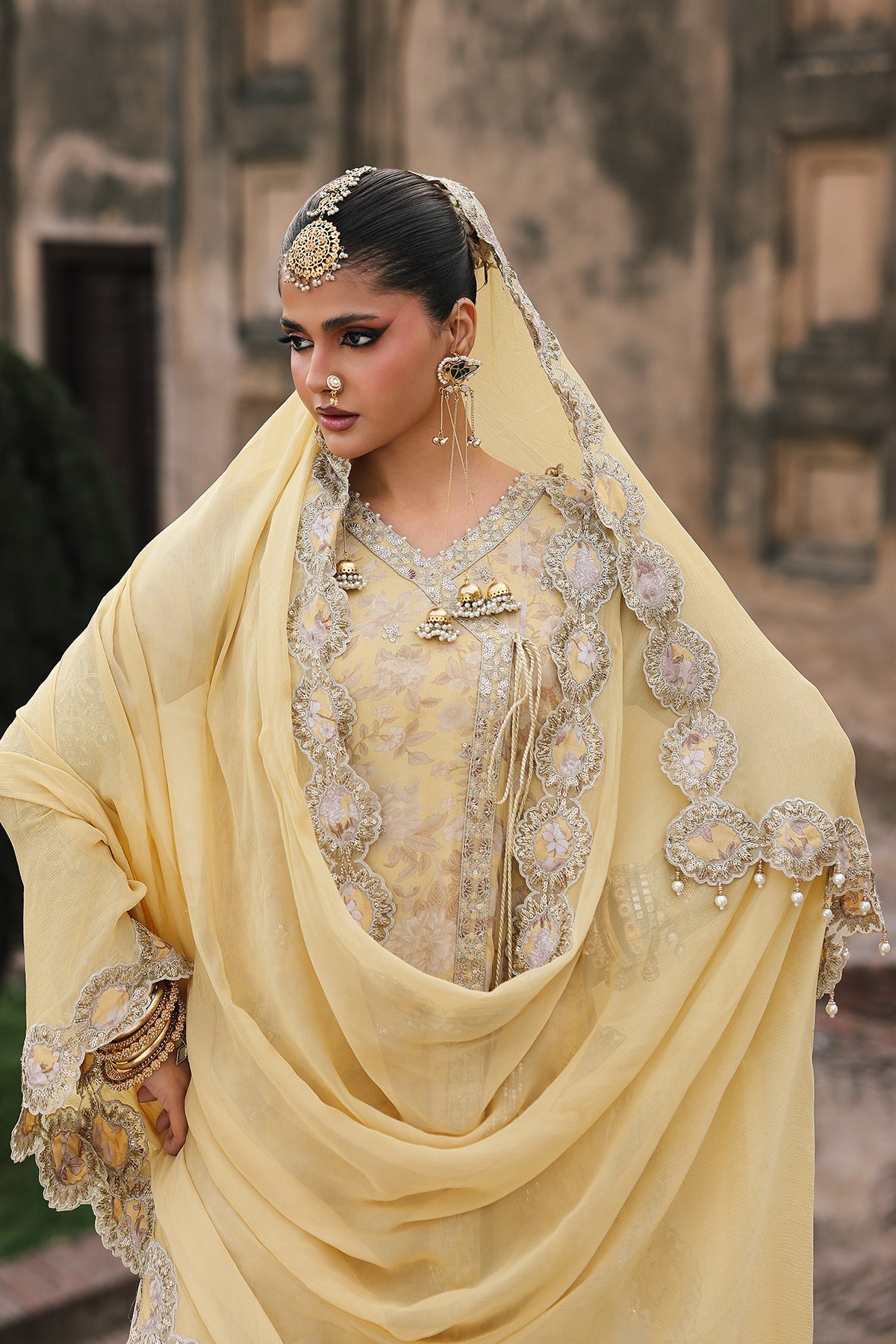 3-Pc Unstitched Embroidered Printed Chiffon Collection VSL6-13