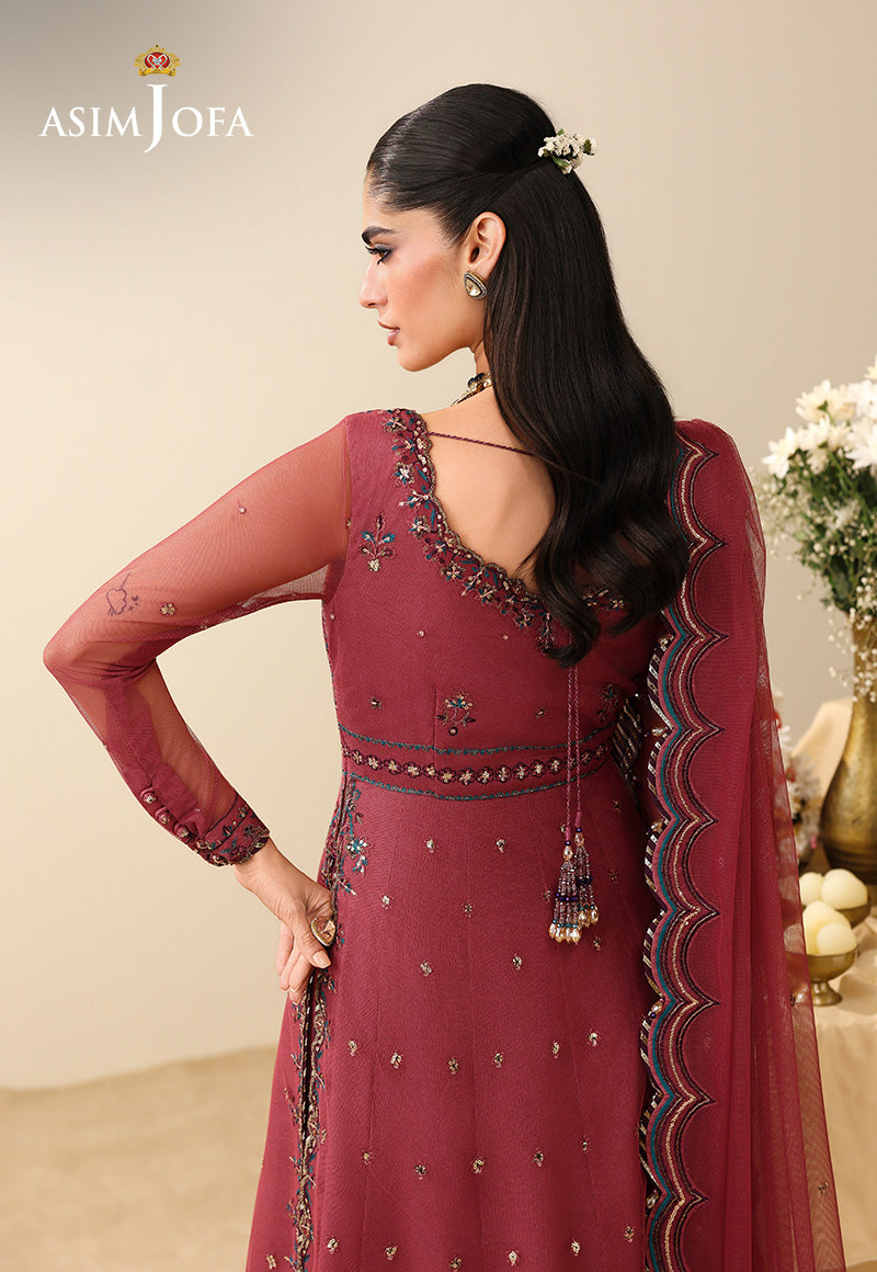 AJULIH-05 Embroidered Poly Net Unstitched 3 Pcs
