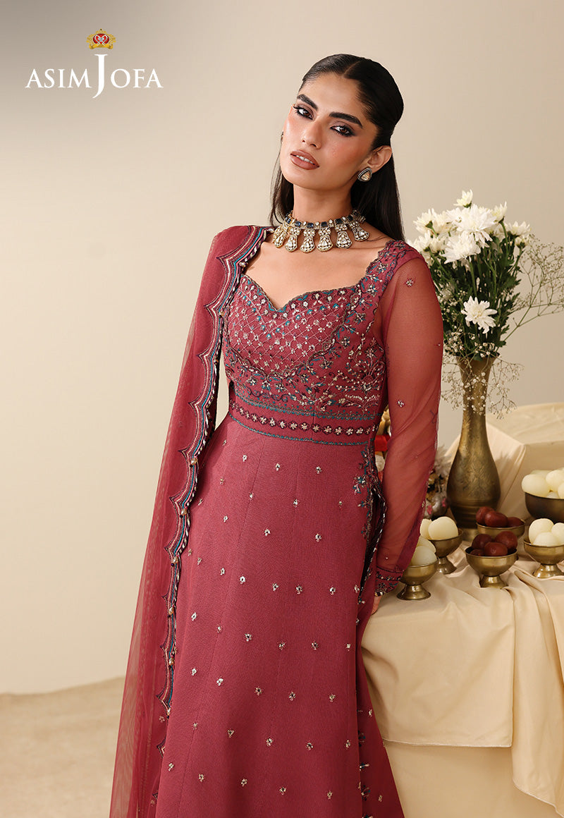 AJULIH-05 Embroidered Poly Net Unstitched 3 Pcs