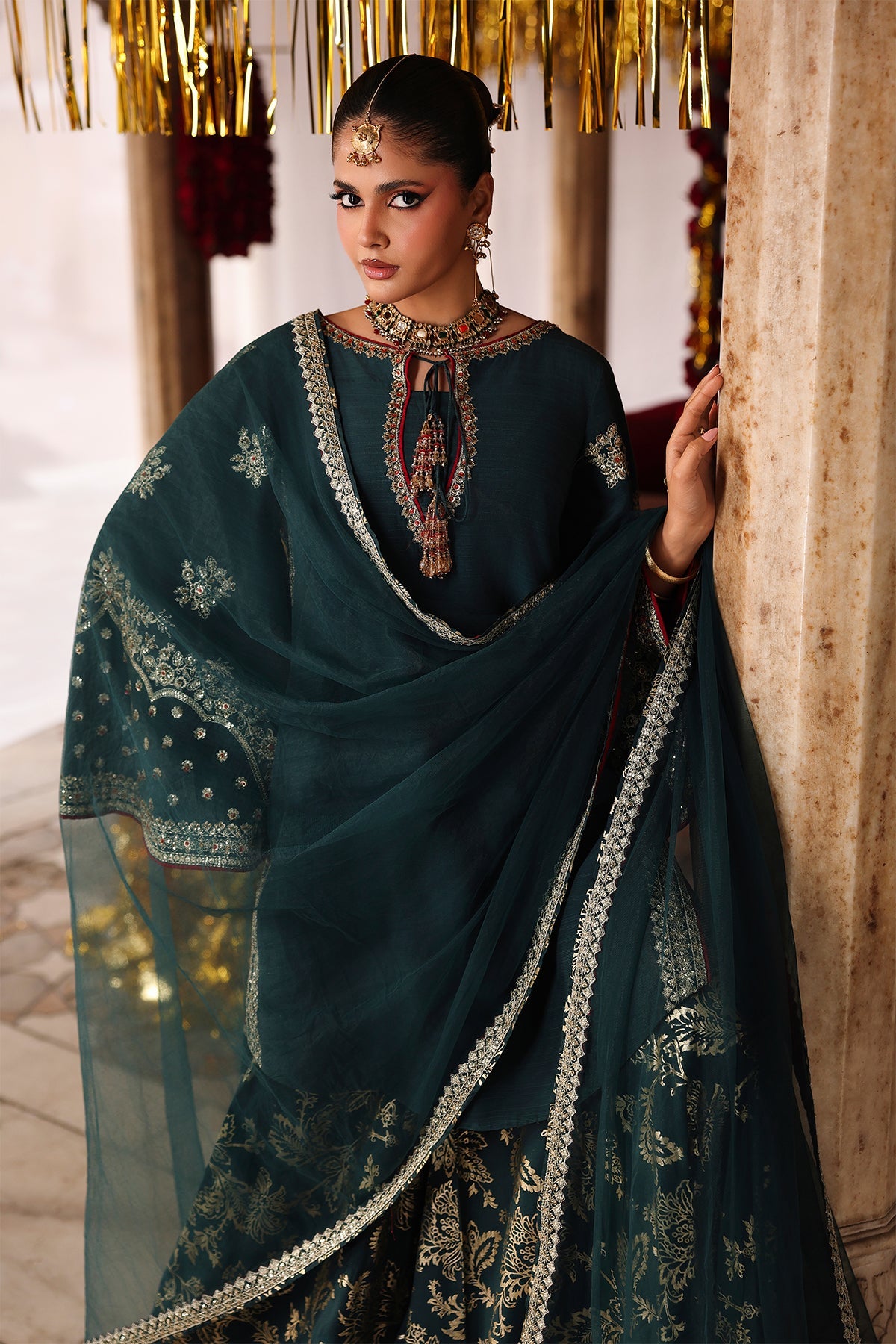 AJULIH-07 Embroidered Boski Silk Unstitched 3 Pcs
