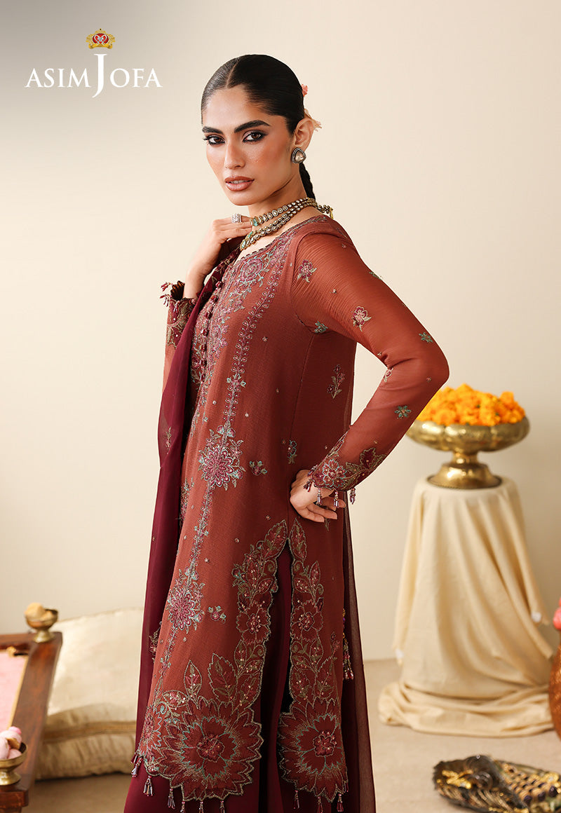 AJULIH-03 Embroidered Chiffon Unstitched 3 Pcs