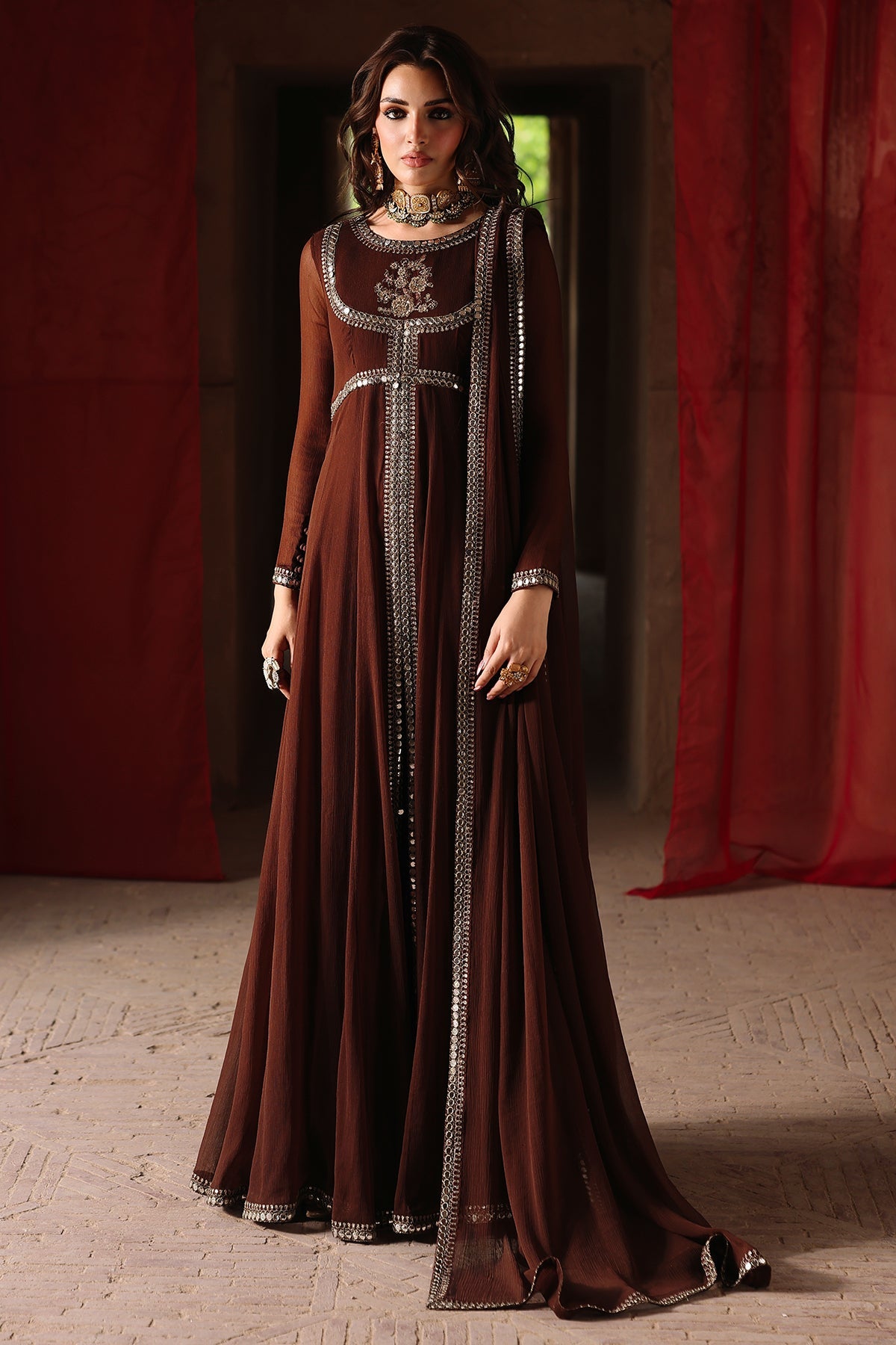 3-PC Stitched Embroidered CMA-6-454