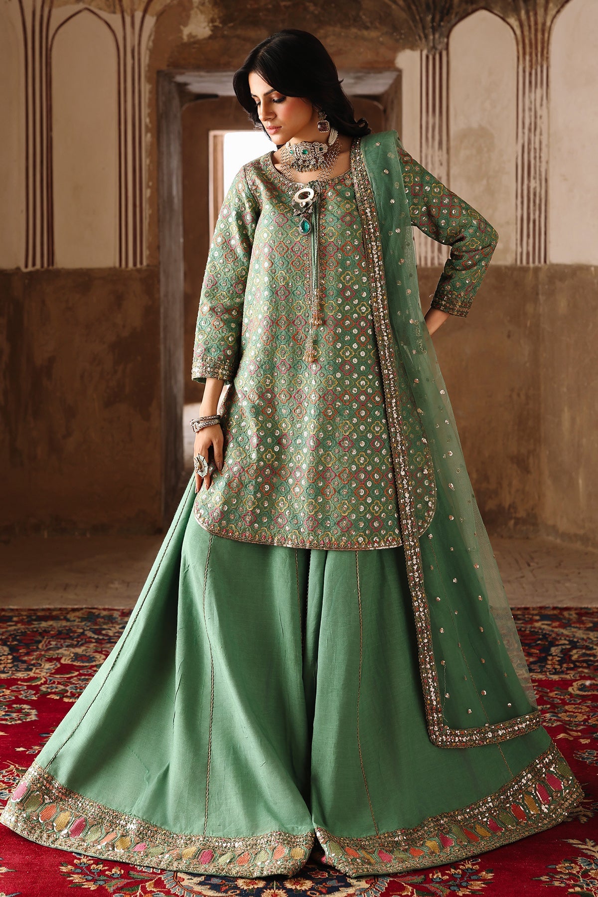 3-PC Stitched Embroidered CMA-6-474