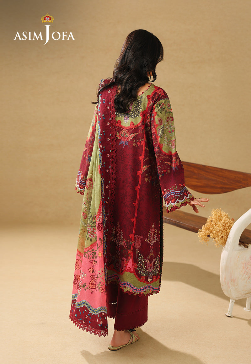 AJUBC-09 Printed Lawn Unstitched 3 Pcs