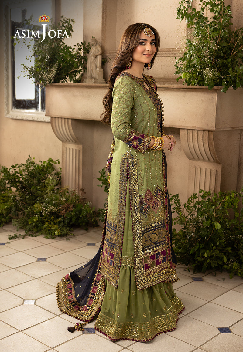 AJNB-12 EMBROIDERED VISCOSE RAW SILK 3 PCS