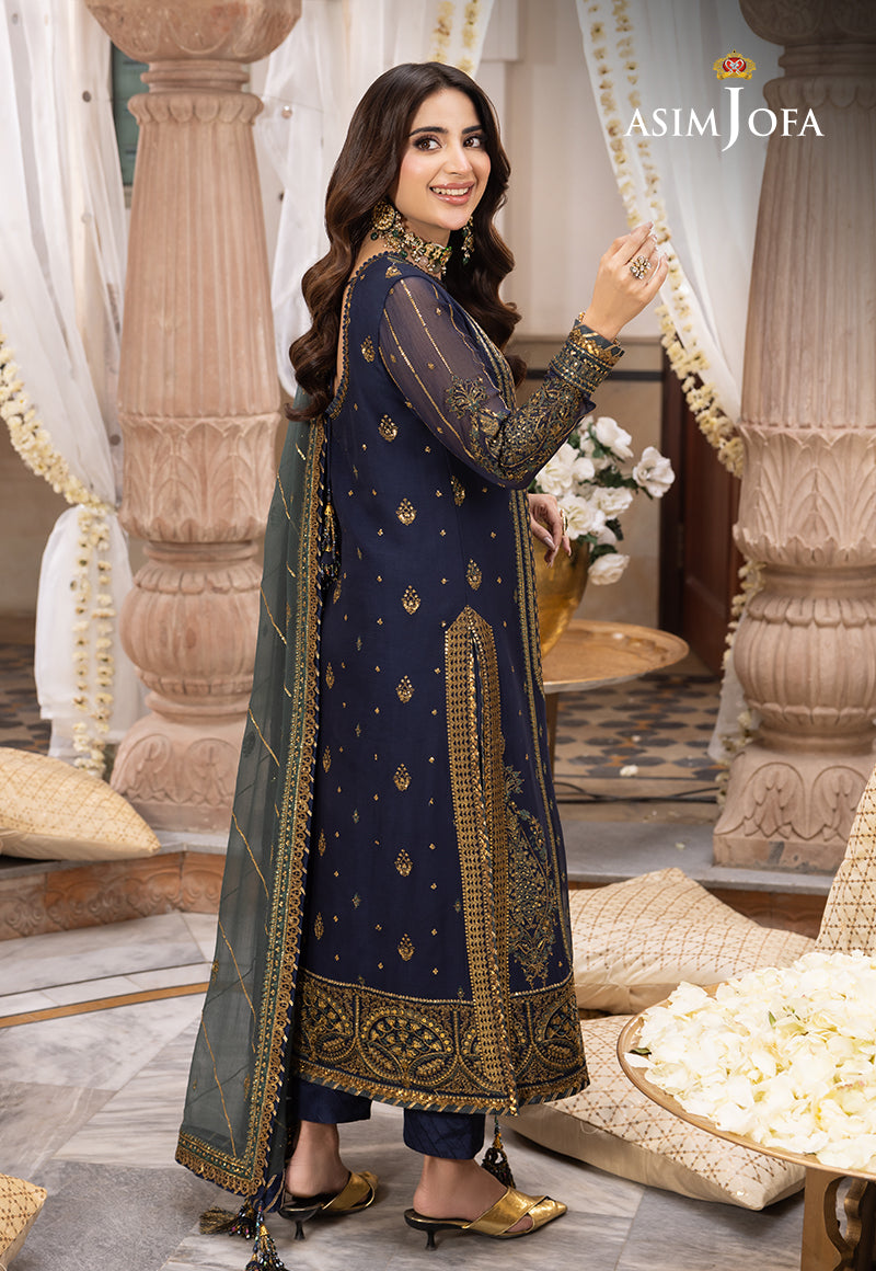 AJSH-12 EMBROIDERED CHIFFON 3 PCS