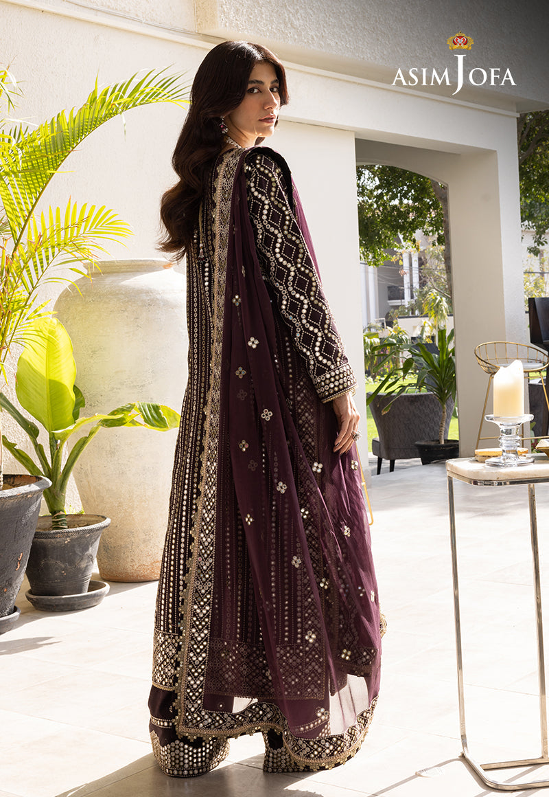 AJJH-01 EMBROIDERED RAW SILK 3 PCS