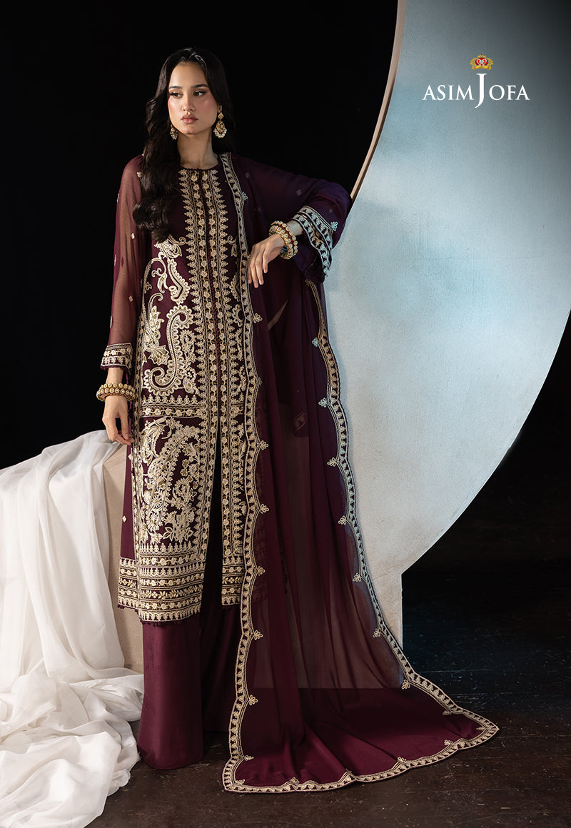 AJLLF-19 Embroidered Chiffon 3 Pcs