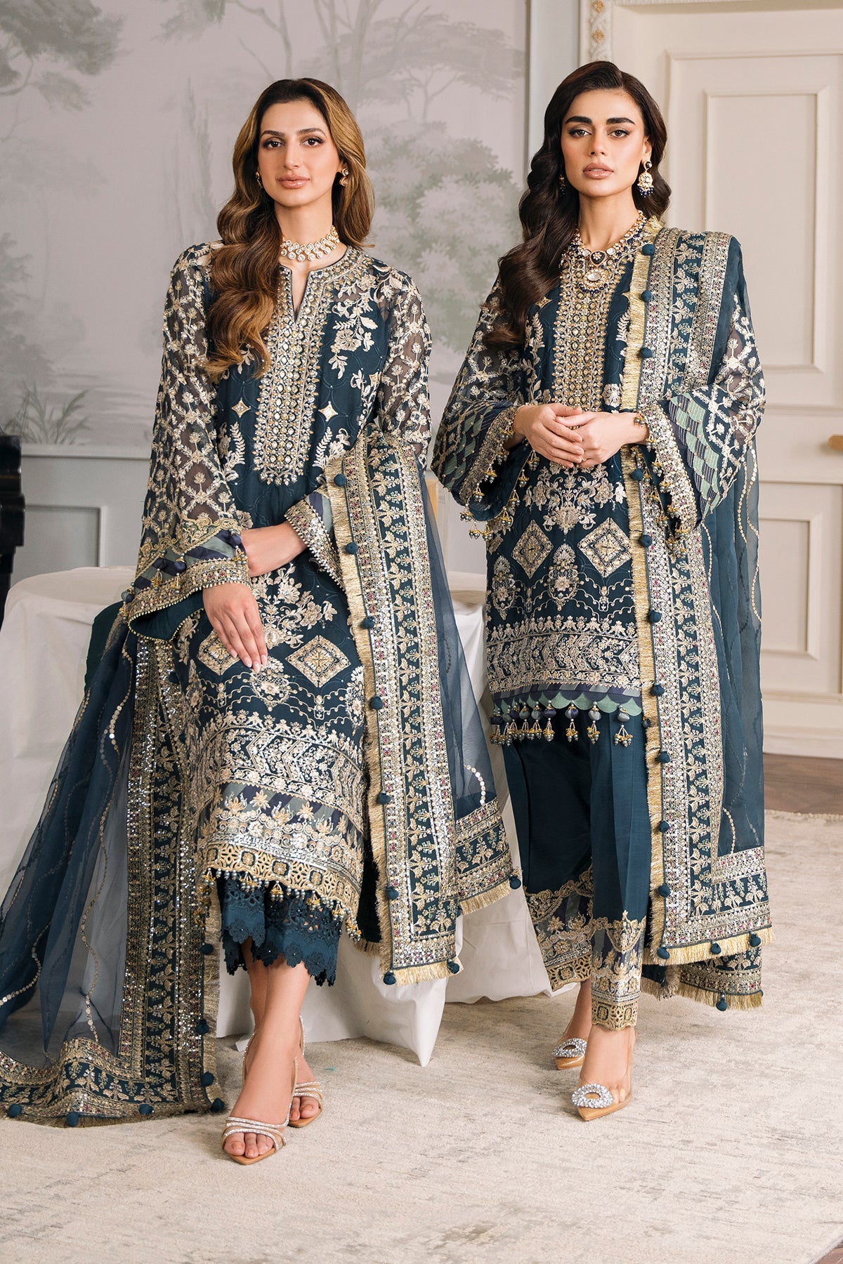 EMBROIDERED CHIFFON CH12-01 STITCHED
