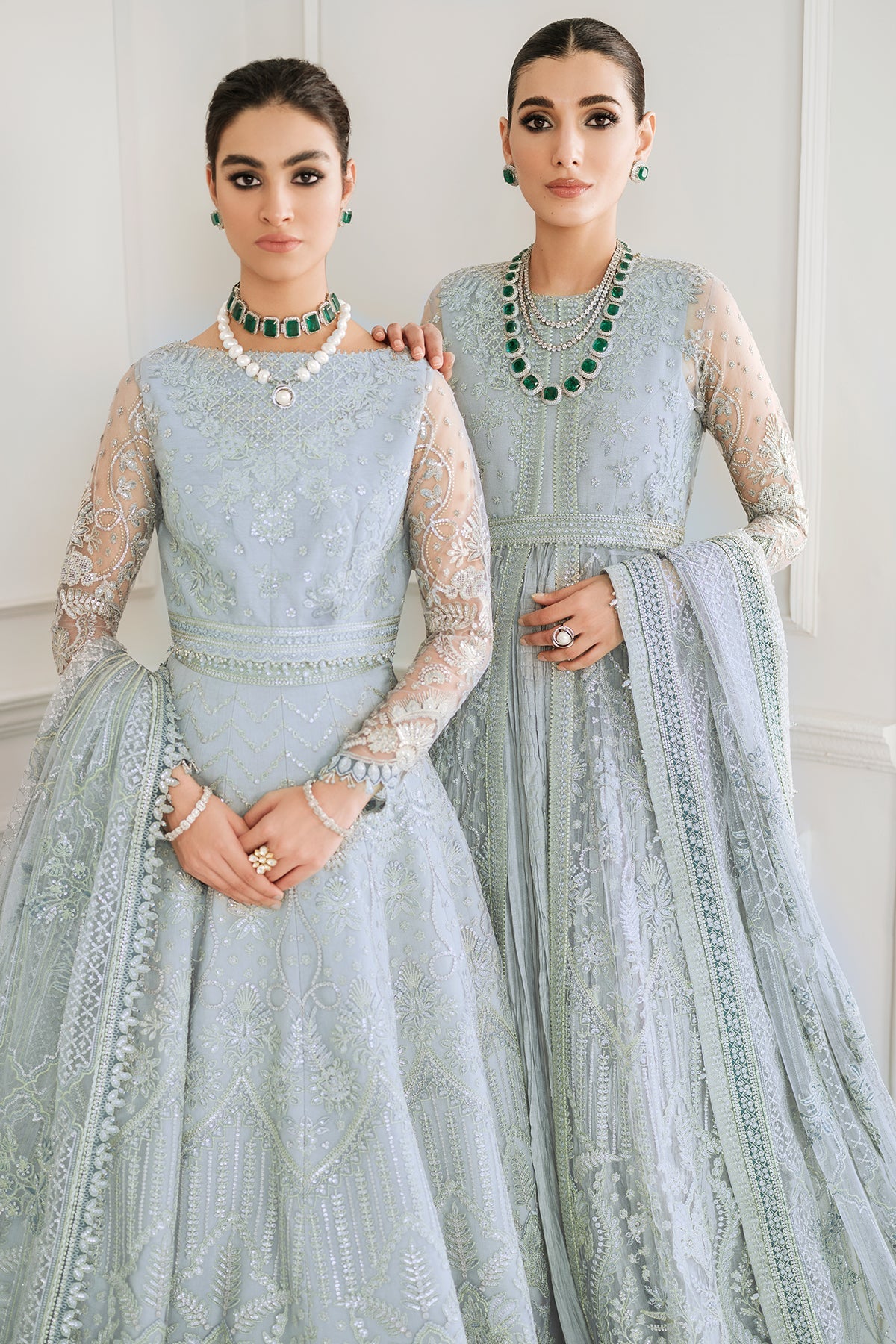 EMBROIDERED NET CH10-05 UNSTITCHED