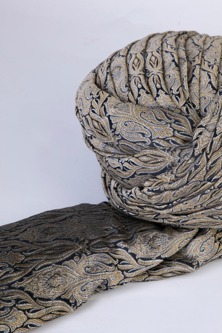 Black & Gold Turban - AL-TB-073