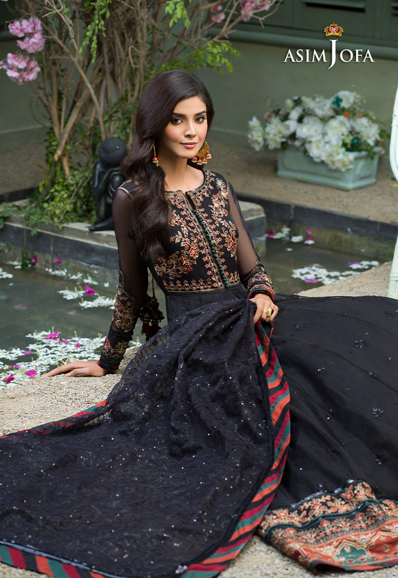 AJFC-38 EMBROIDERED ORGANZA 3 PCS