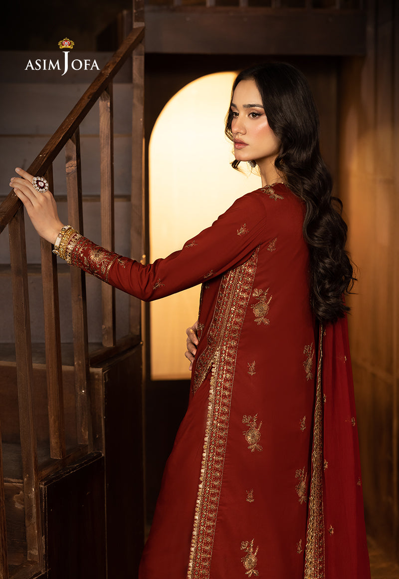 AJLLF-18 Embroidered Silk 3 Pcs