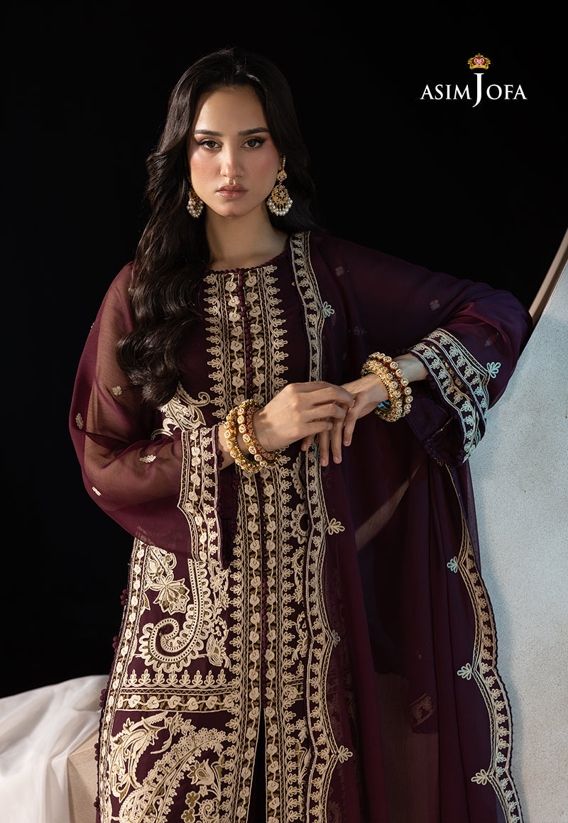 AJLLF-19 Embroidered Chiffon 3 Pcs