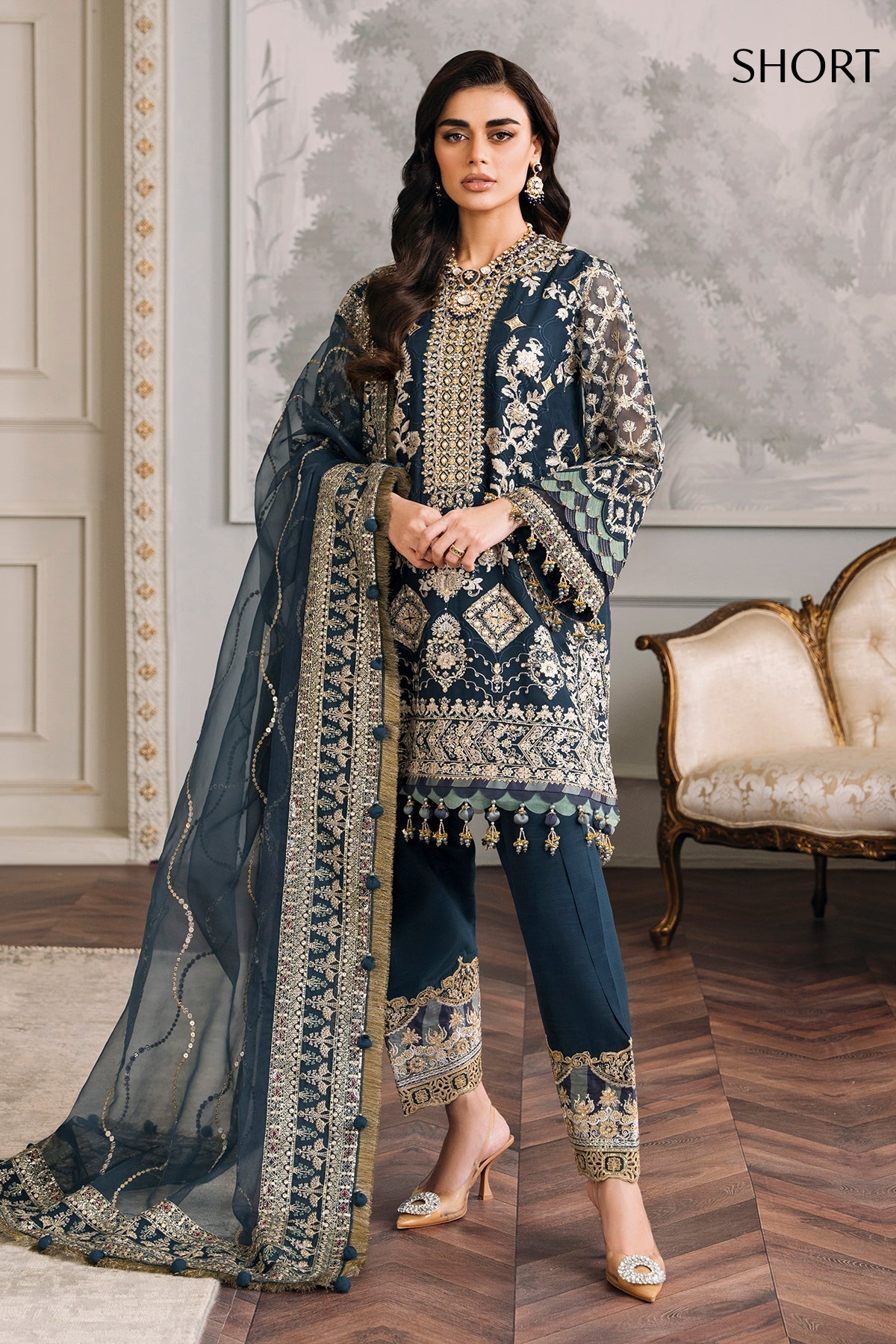 EMBROIDERED CHIFFON CH12-01 STITCHED