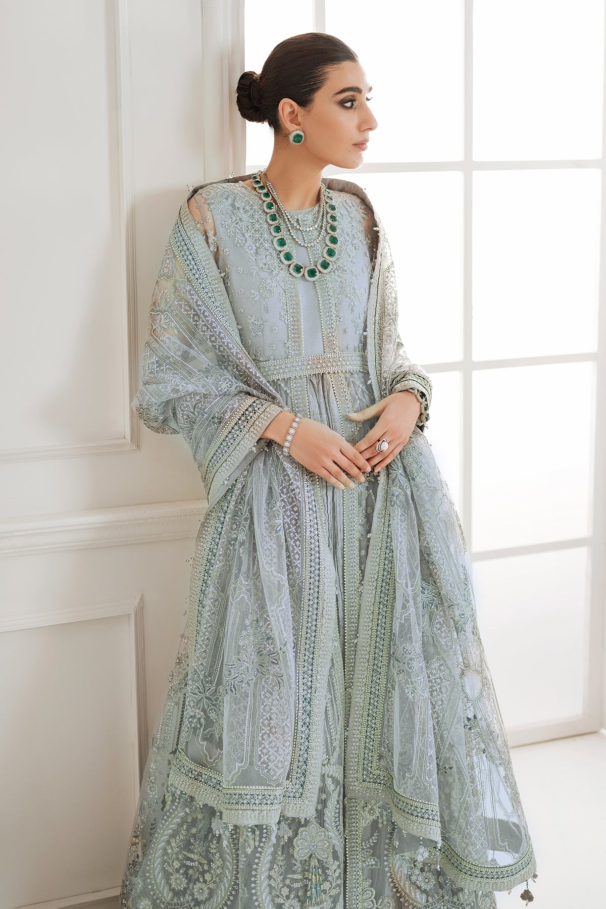EMBROIDERED NET CH10-05 STITCHED
