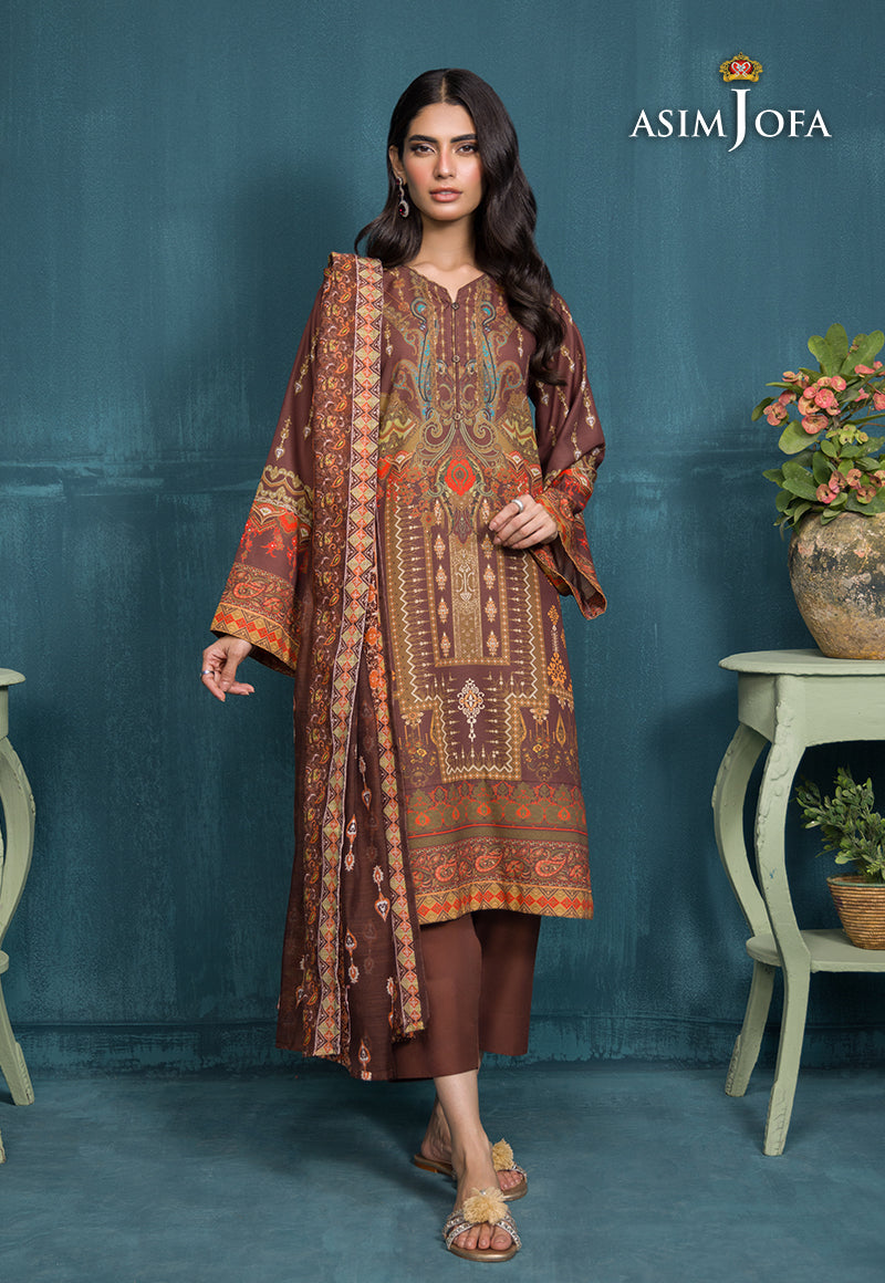 Ajso-134 Unstitched 2 Pcs Shirt Dupatta