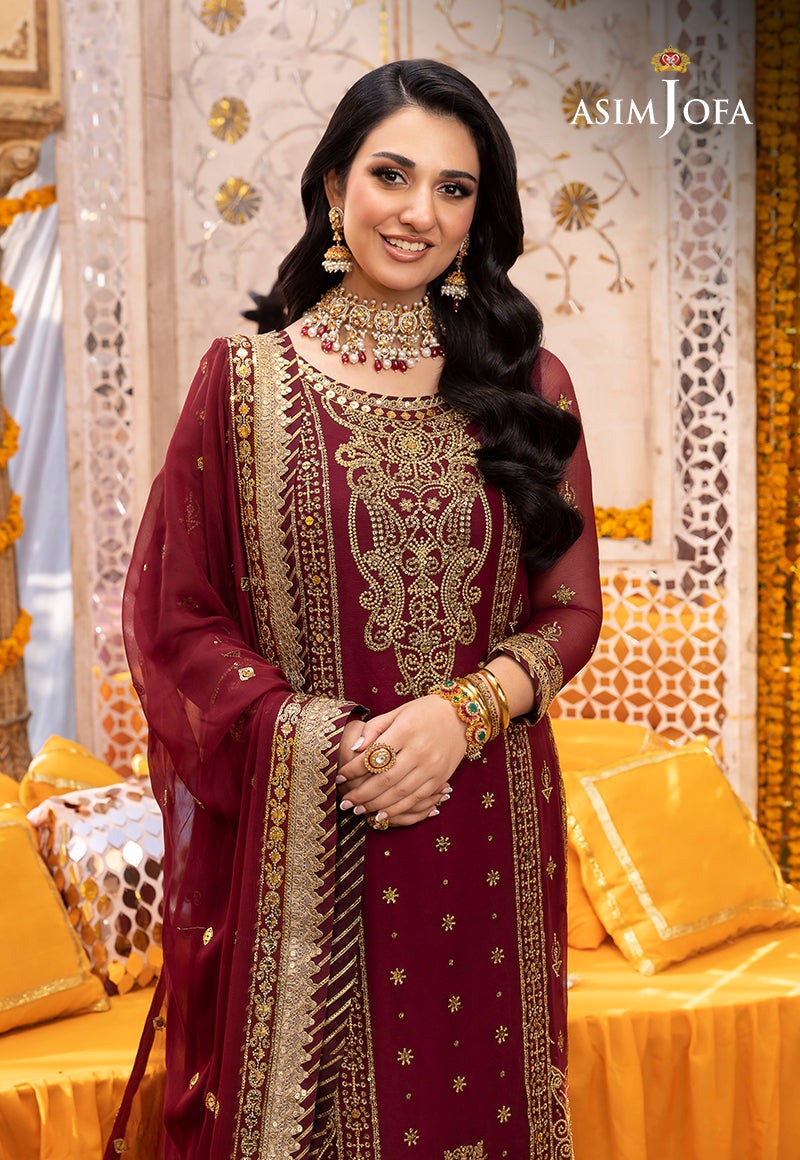 AJDAP-20 EMBROIDERED CHIFFON STITCHED 3 PCS