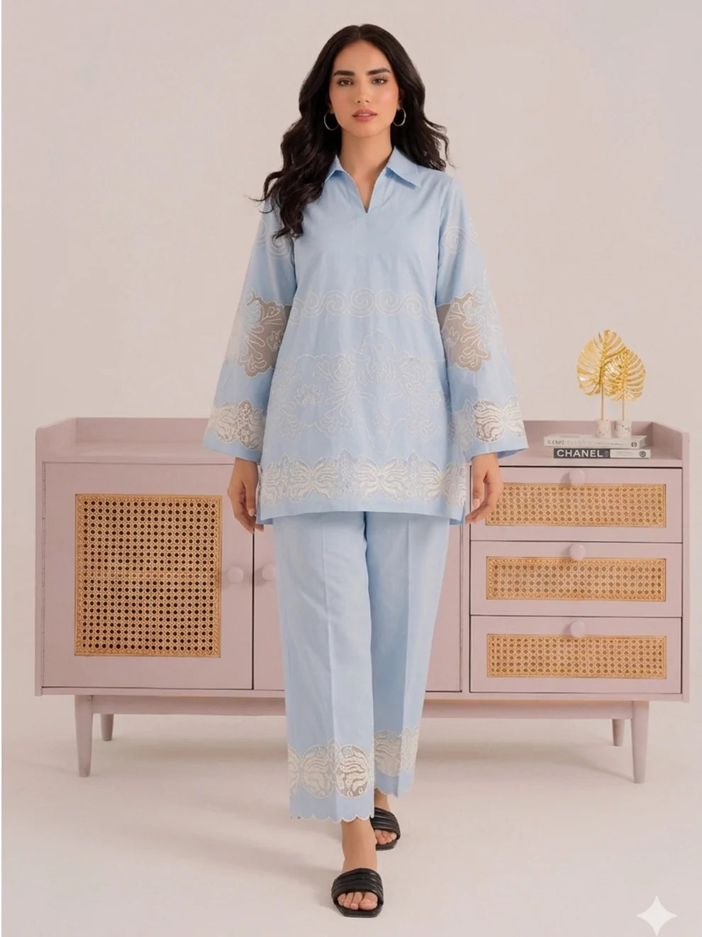 Facade | 2Pc Embroidered Cotton Set