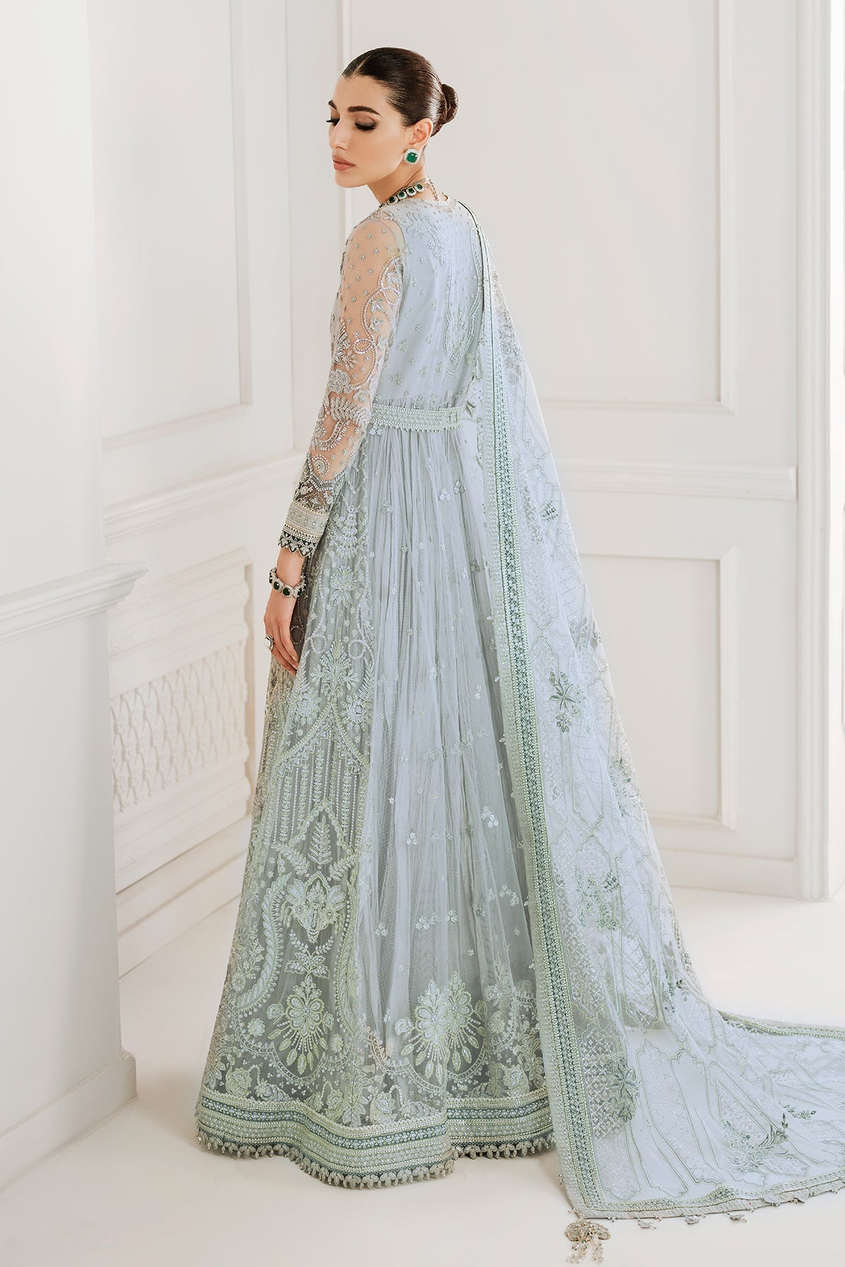 EMBROIDERED NET CH10-05 STITCHED
