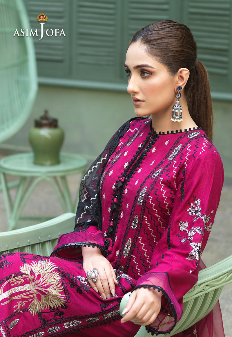 AJFC-44 EMBROIDERED COTTON NET 3 PCS