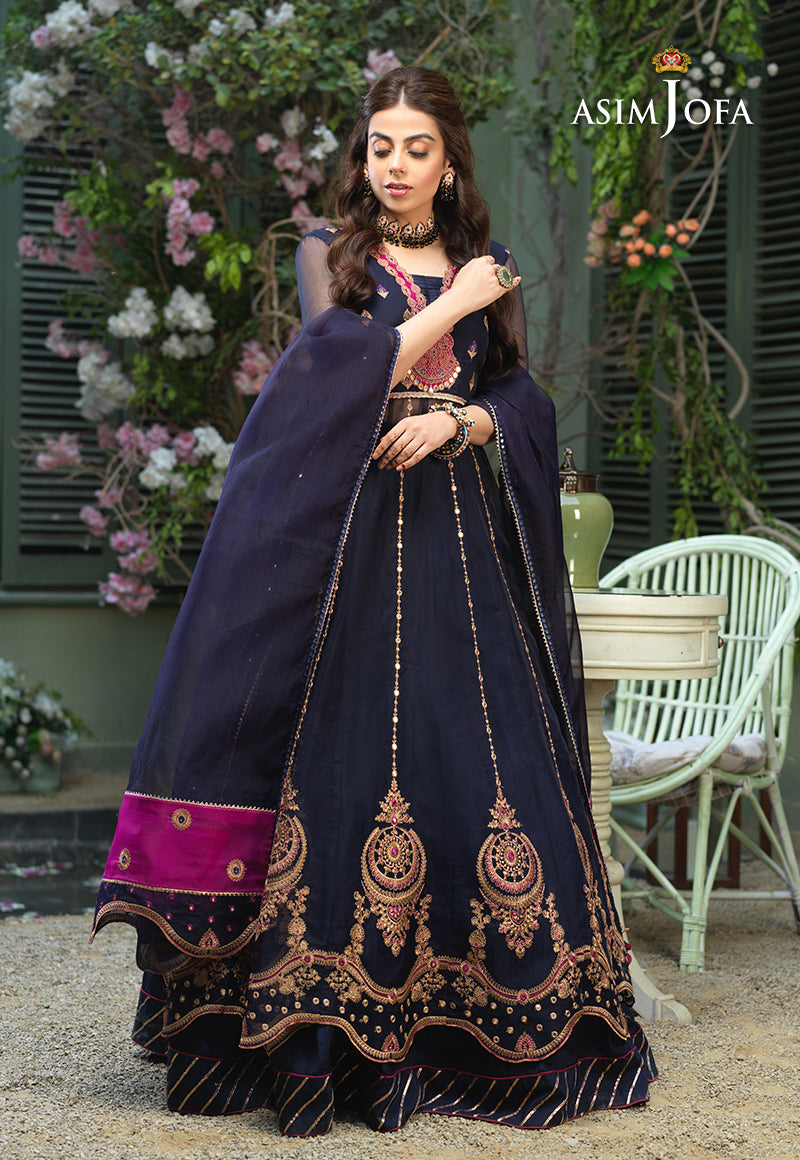 AJFC-53 EMBROIDERED ORGANZA 3 PCS