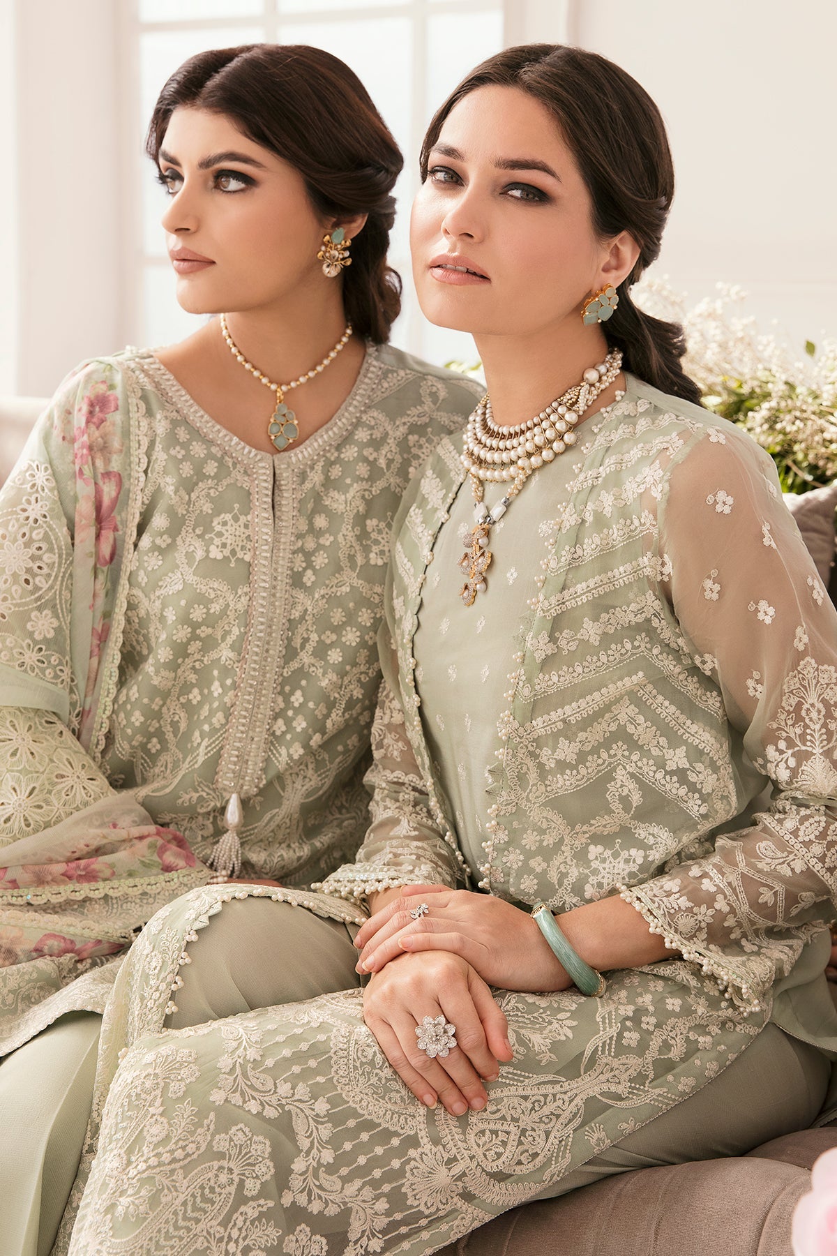 EMBROIDERED CHIFFON CH11-01 STITCHED
