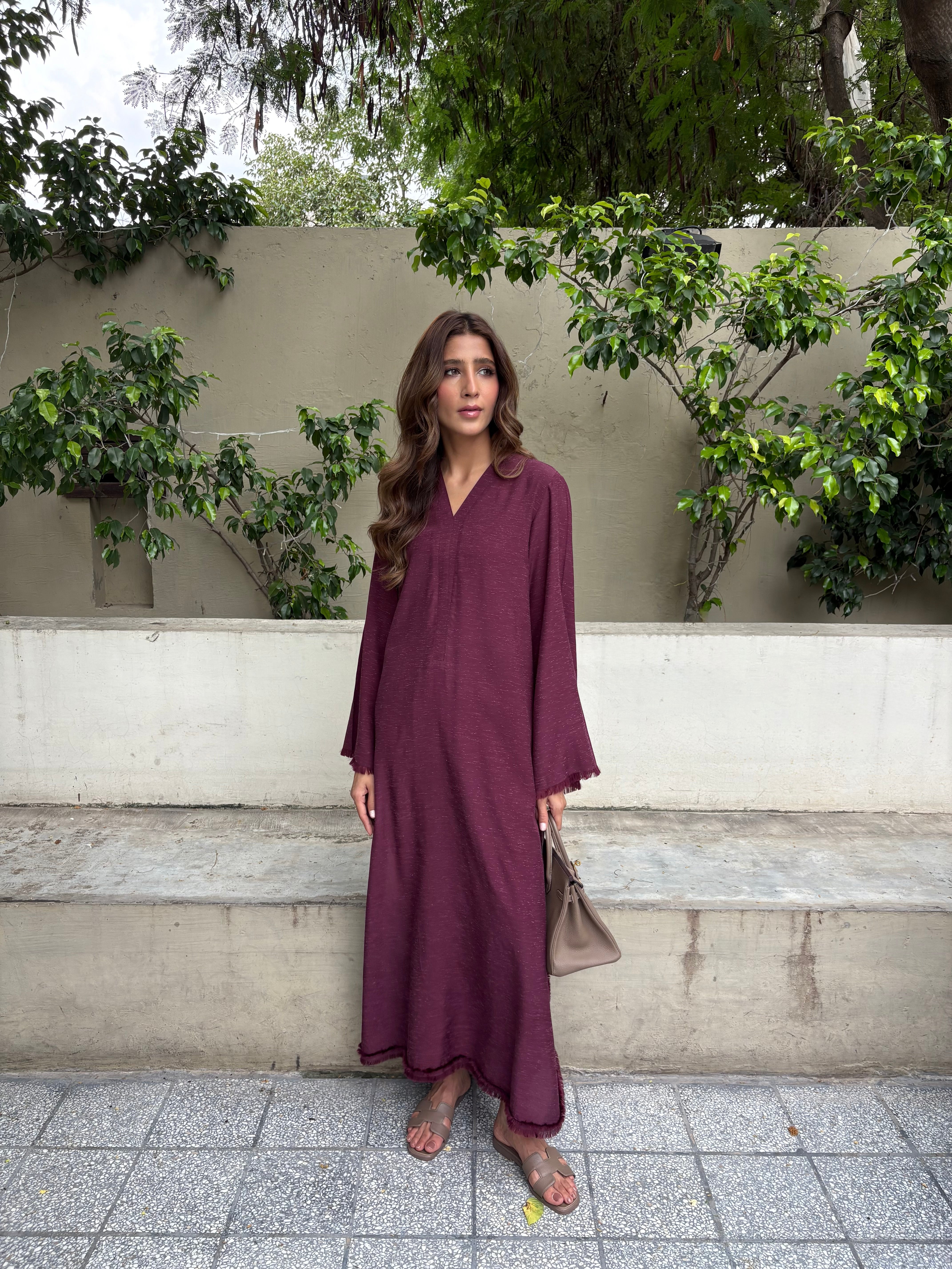 Burgundy Dhaaga Set