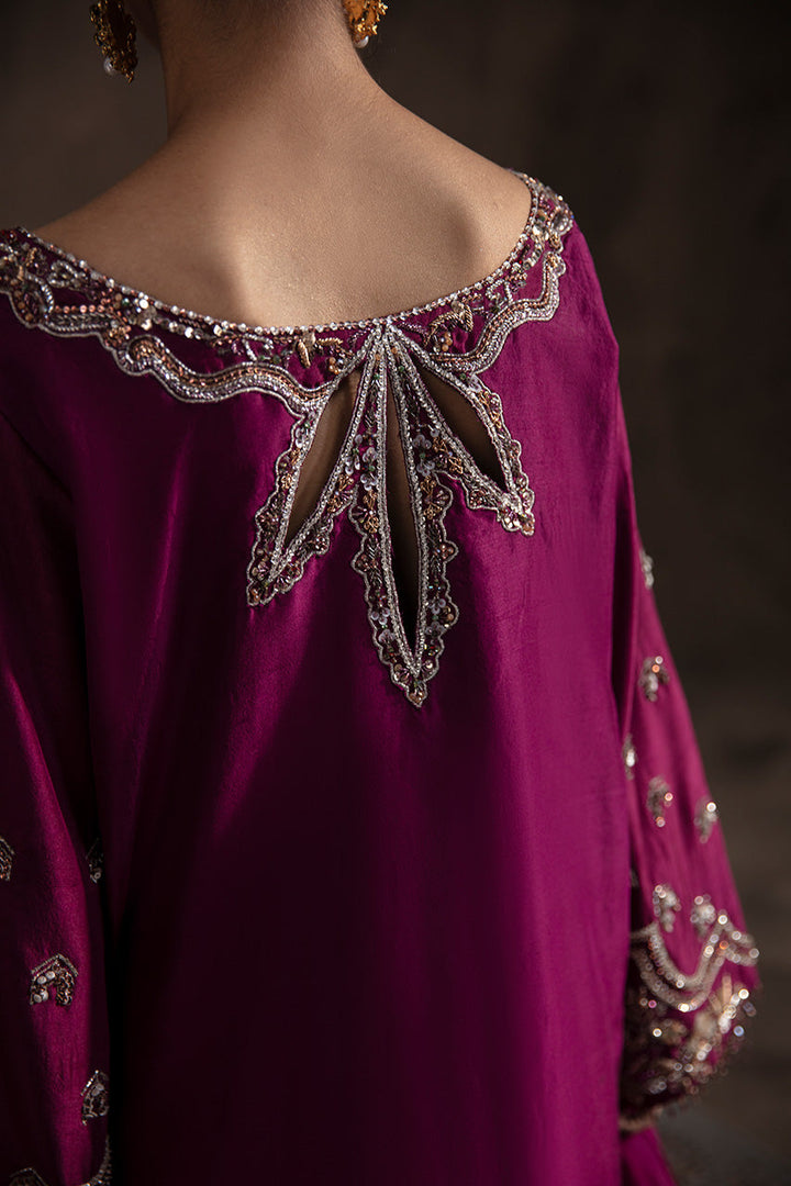 Eliana Style — Mairaz Magenta Silk Three-Piece Suit