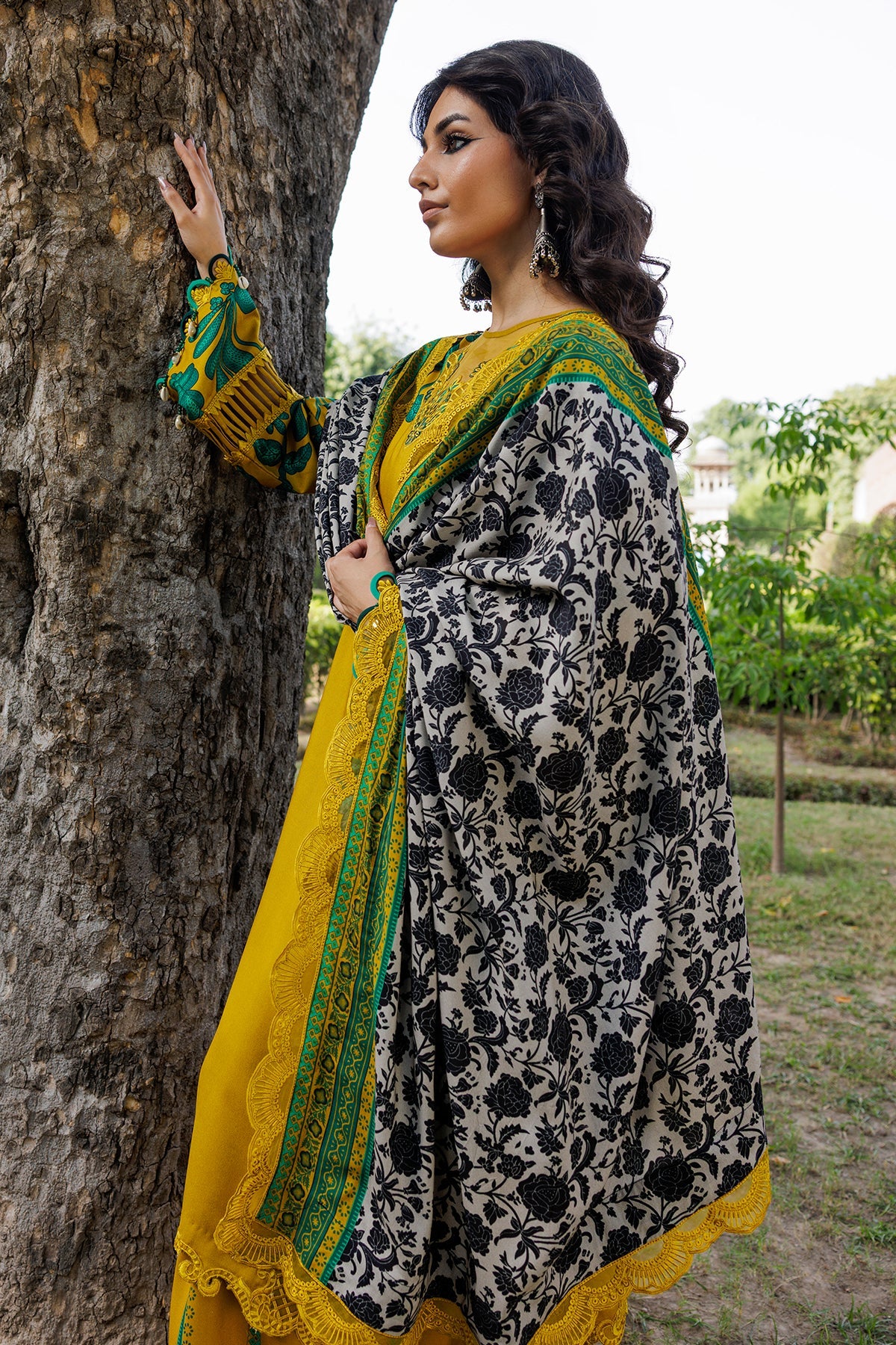 3-PC Unstitched Embroidered Linen Collection CCW6-11