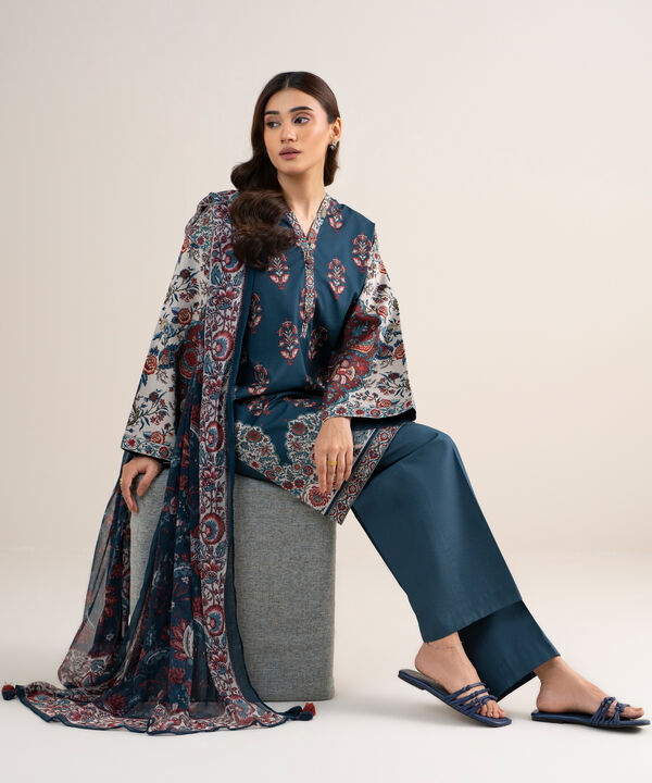 3 Piece - Printed Lawn Suit