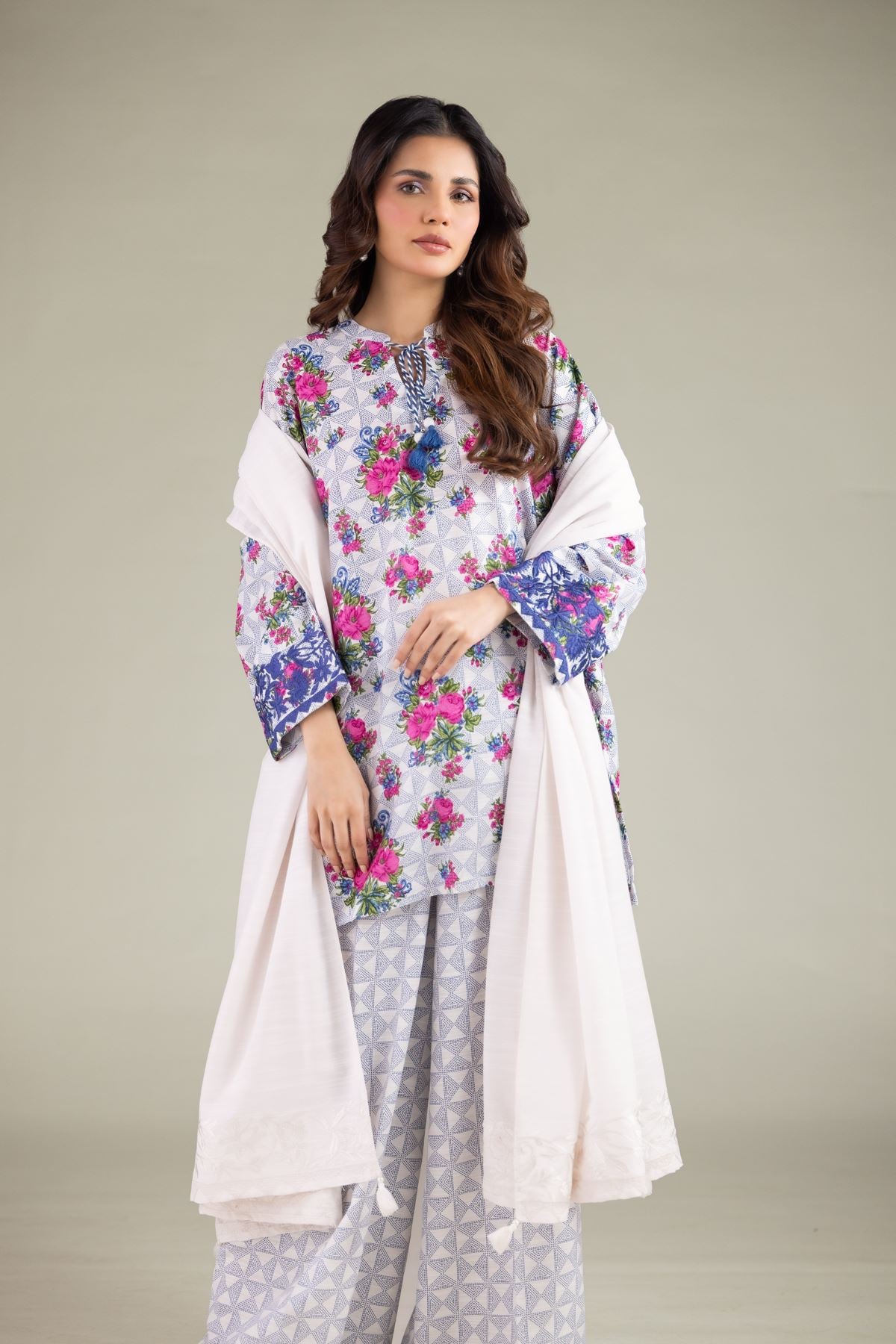 Geometric Tassel Kurta