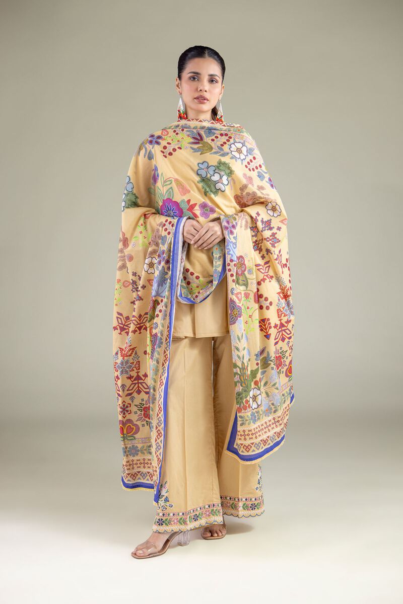 Geometric Threadwork Dupatta