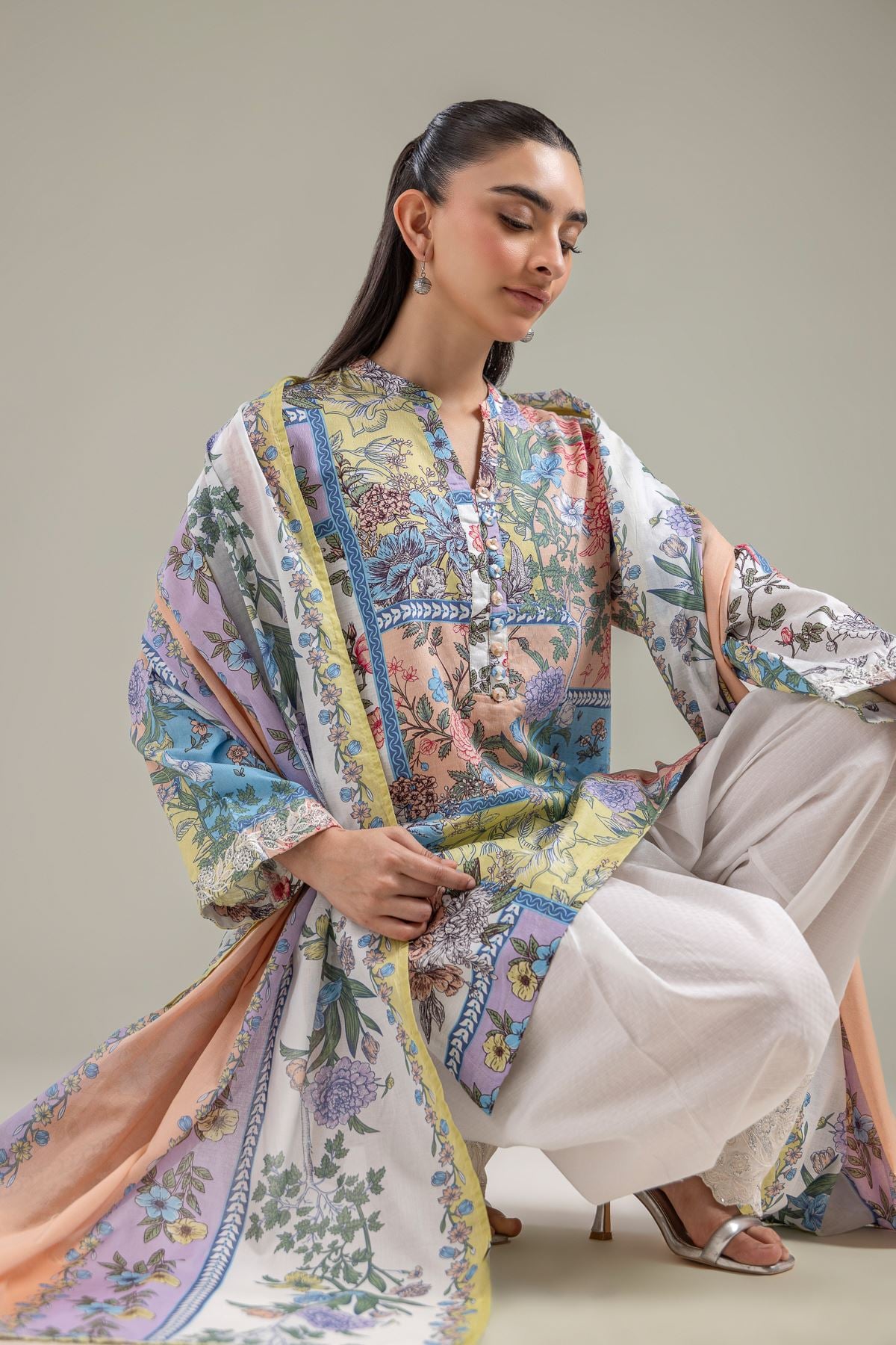 Button-Down Cotton Kurta