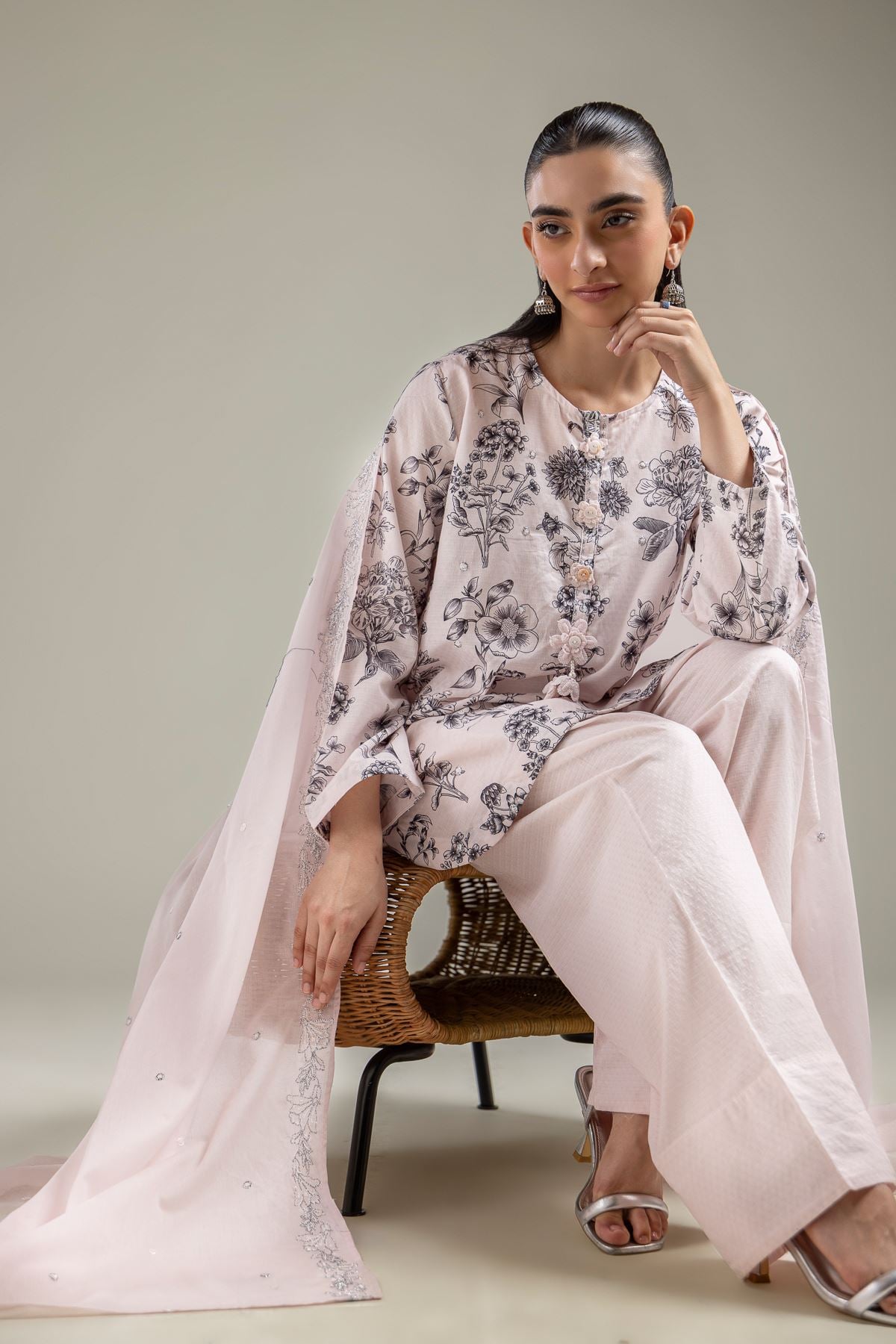 Pink Cotton Kurta