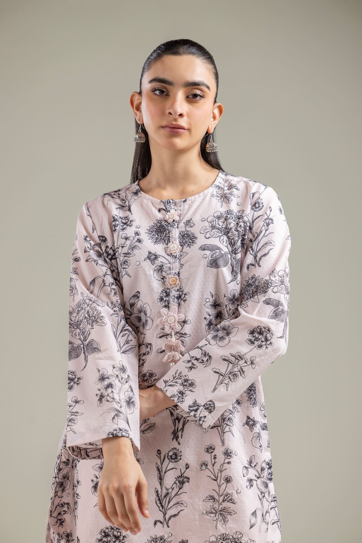 Pink Cotton Kurta