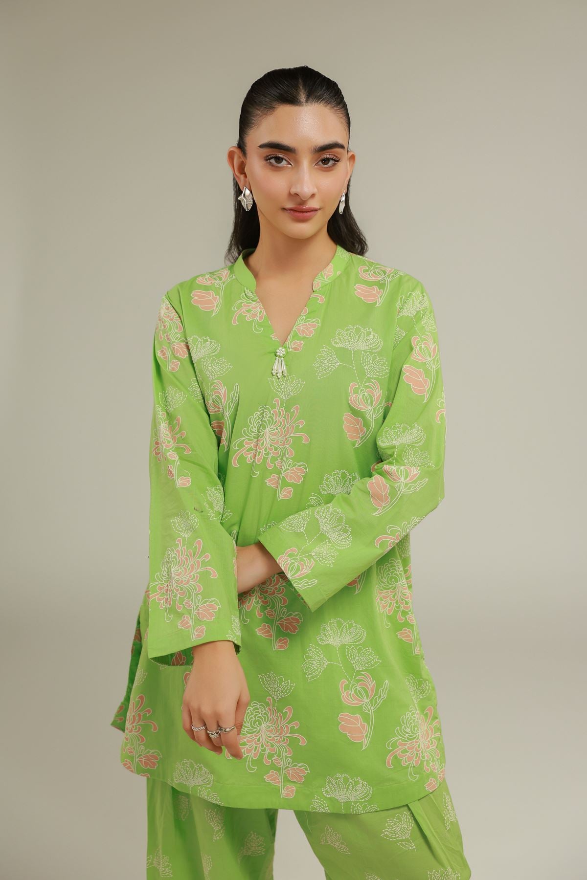 Green Cambric Kurta