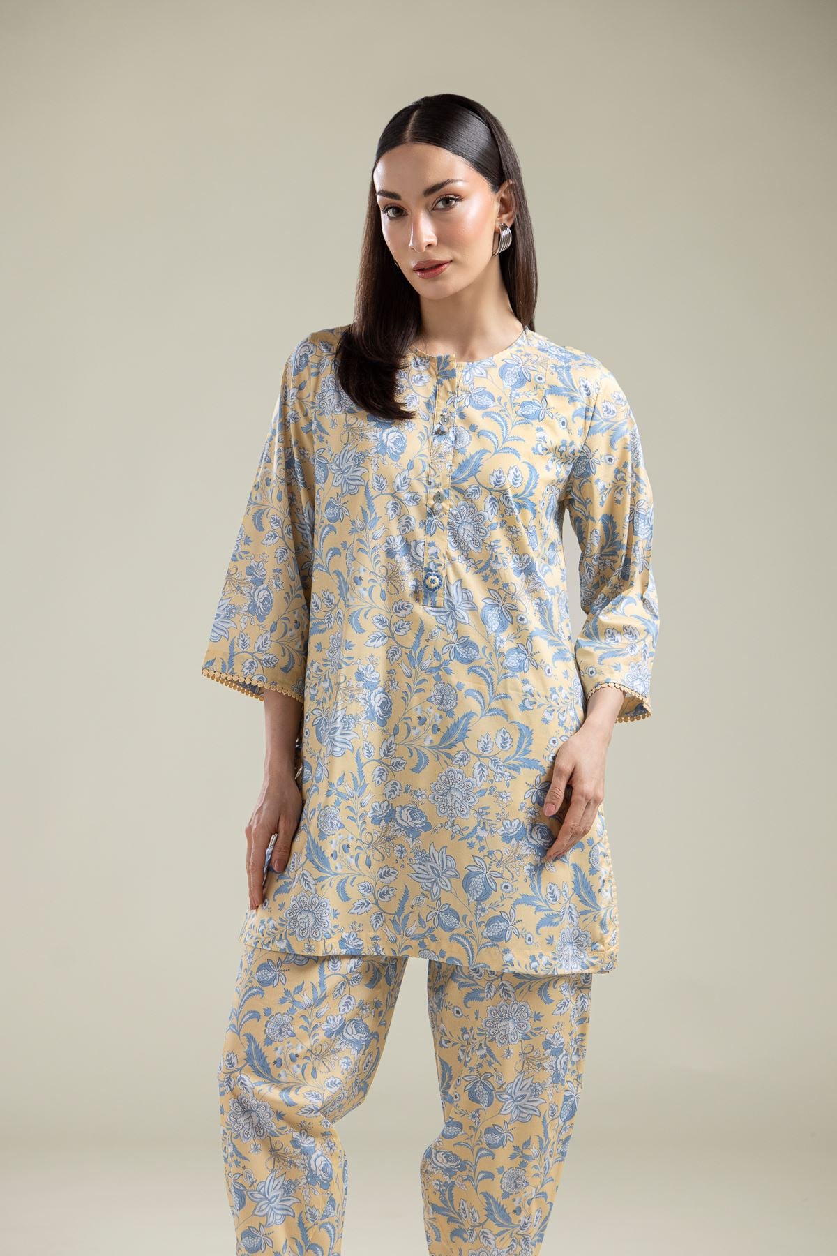 Floral Cotton Kurta