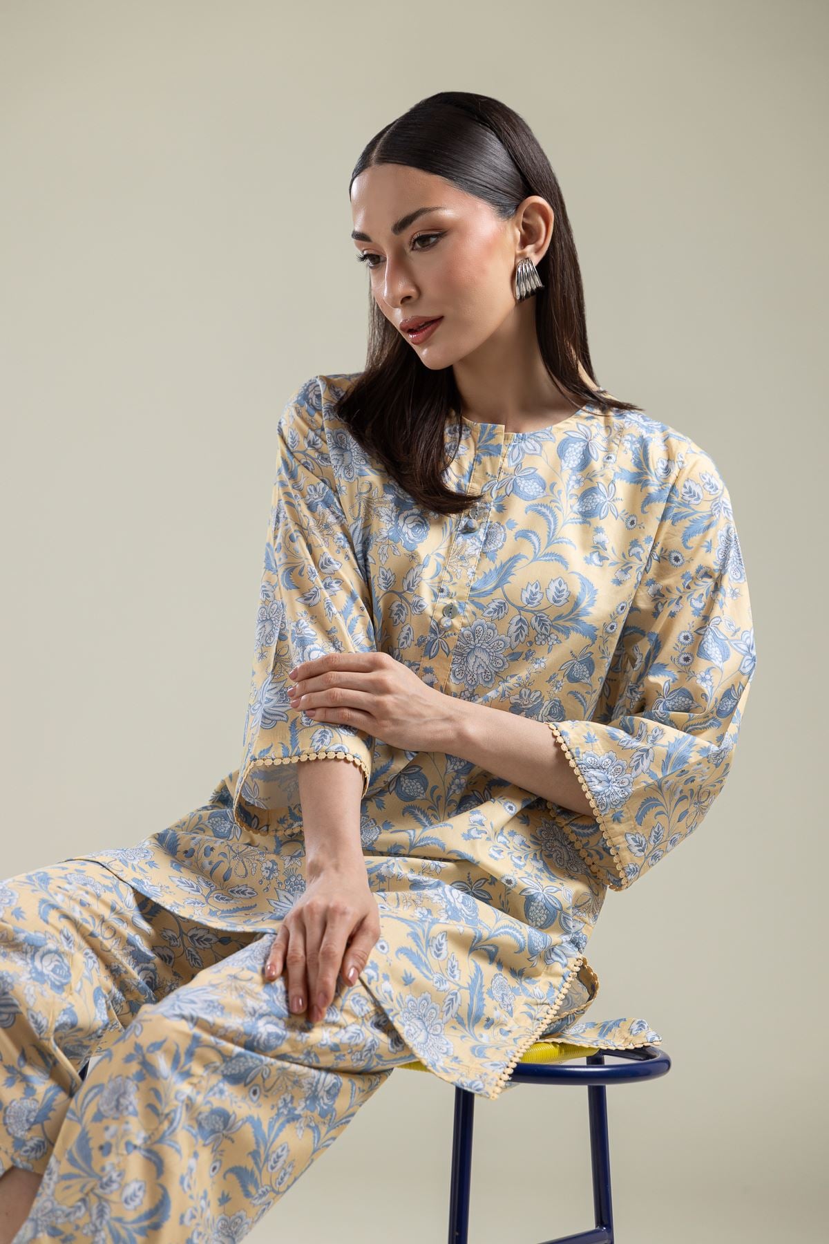 Floral Cotton Kurta
