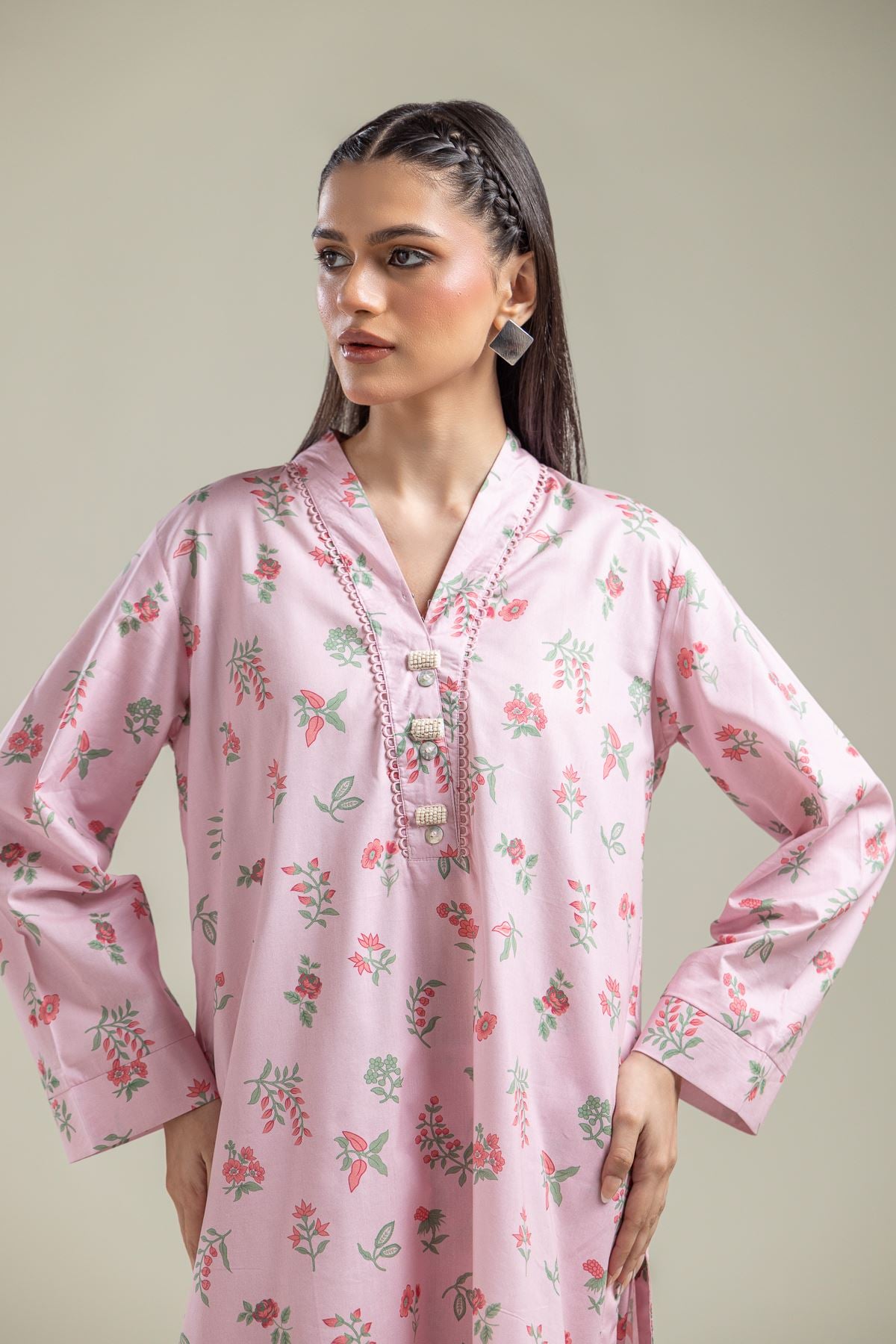 Floral Pink Kurta