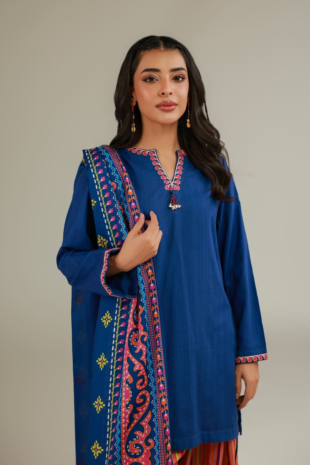 Solid Blue Kurta