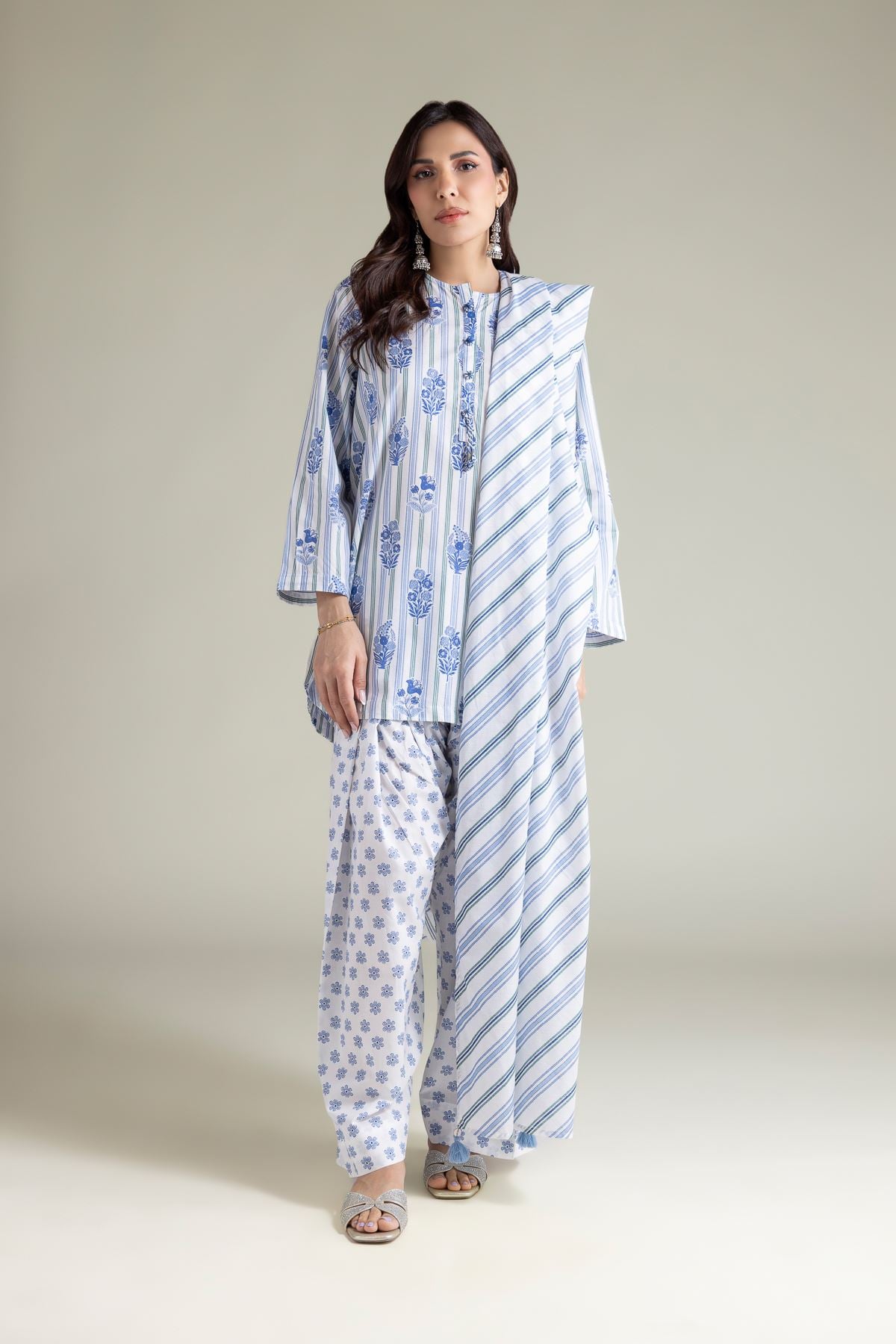 Floral Cambric Kurta