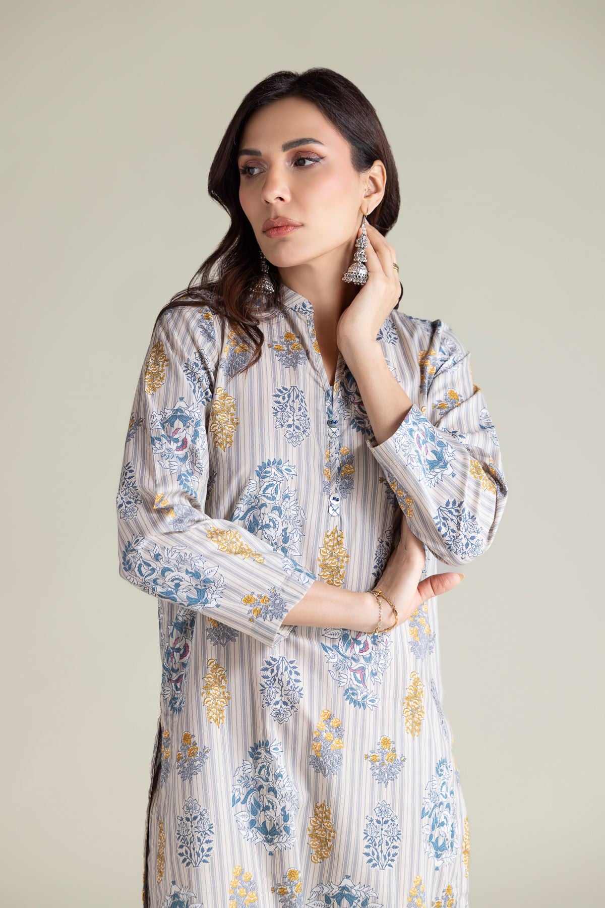Floral Cambric Kurta