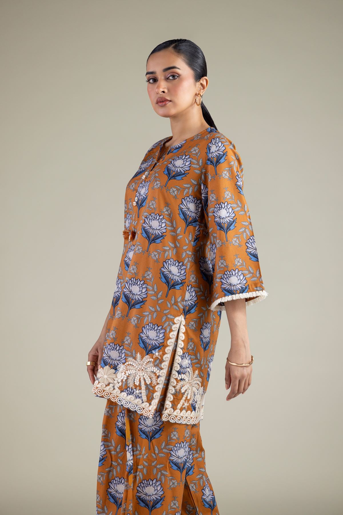 Floral Cambric Kurta