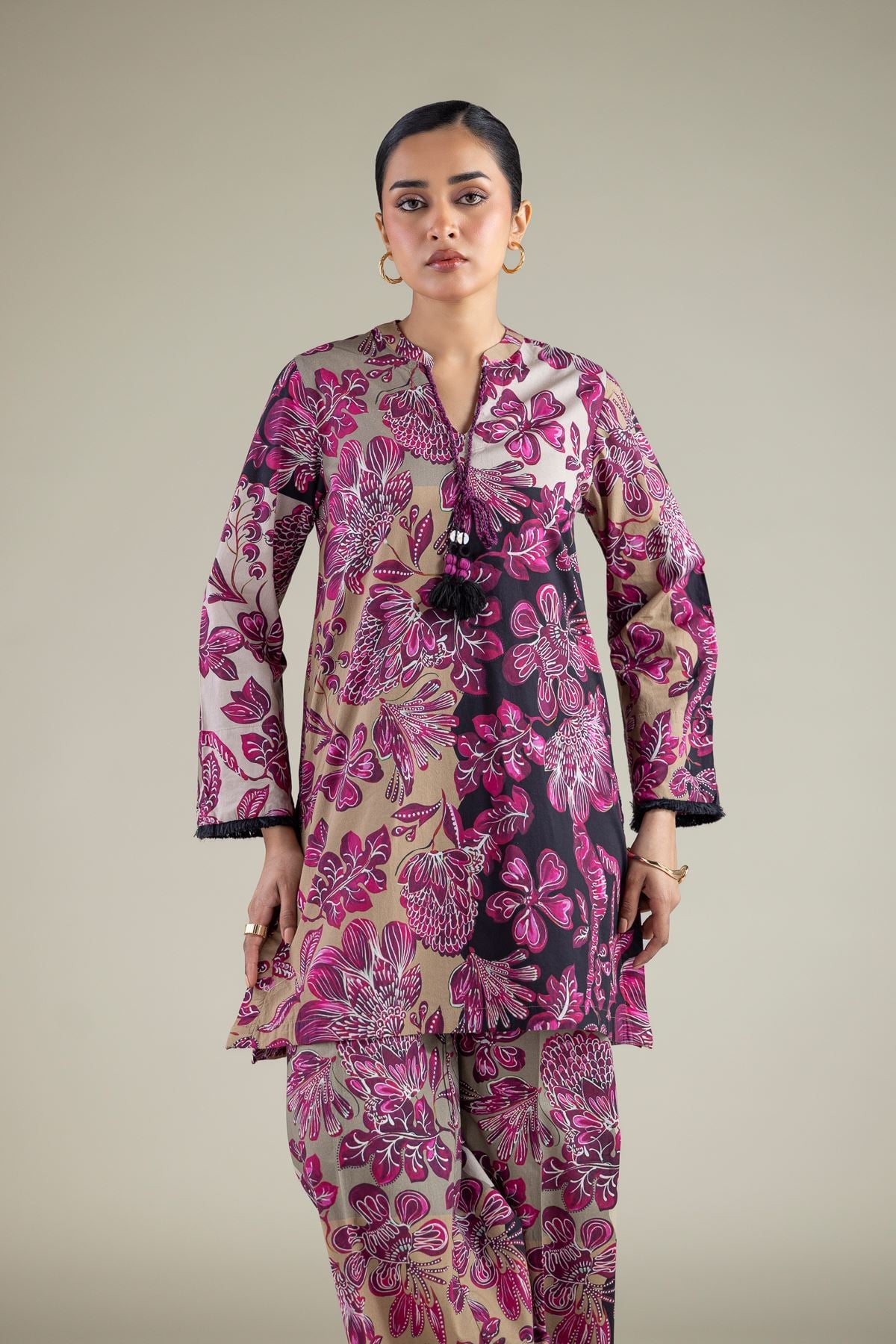 Floral Cambric Kurta