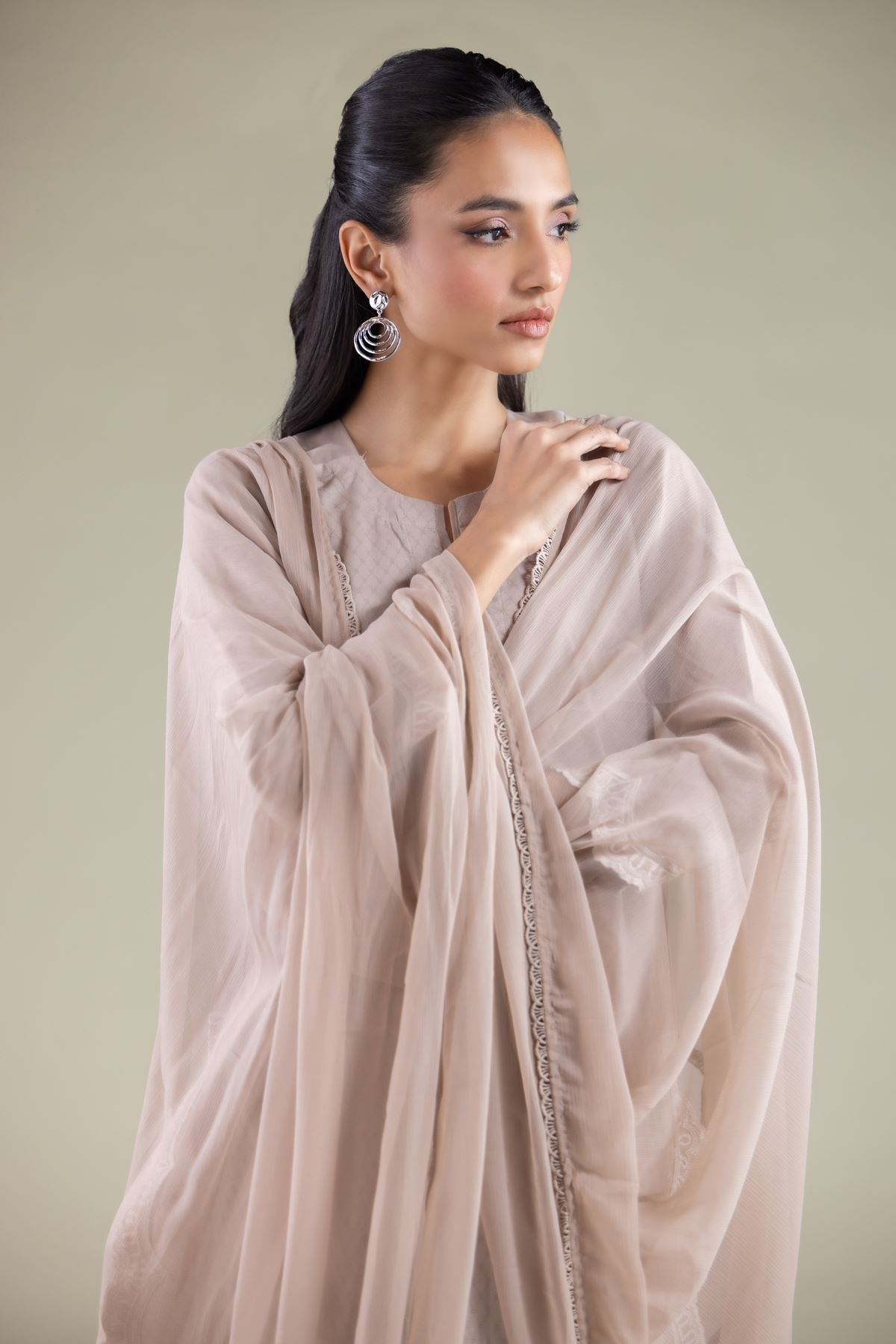 Draped Lace Dupatta