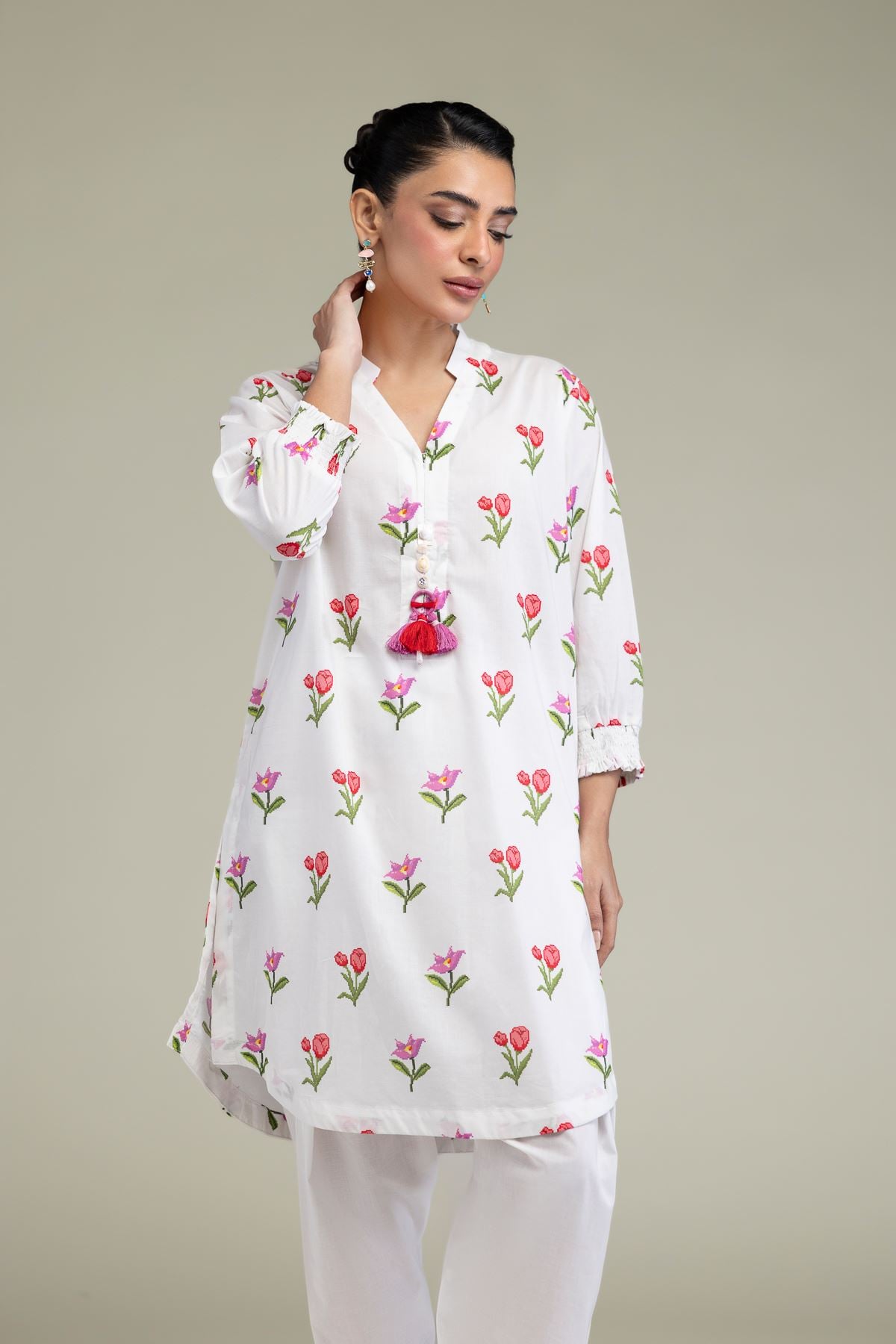 White Cambric Kurta