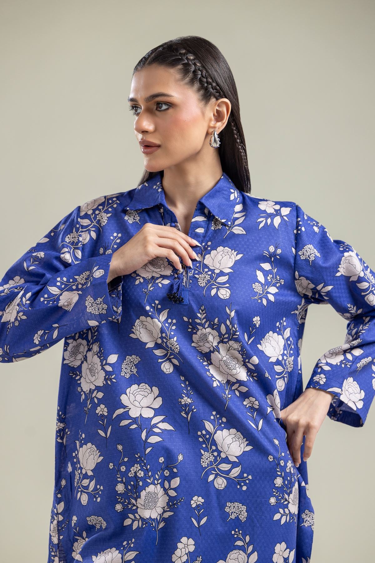 Floral Blue Kurta