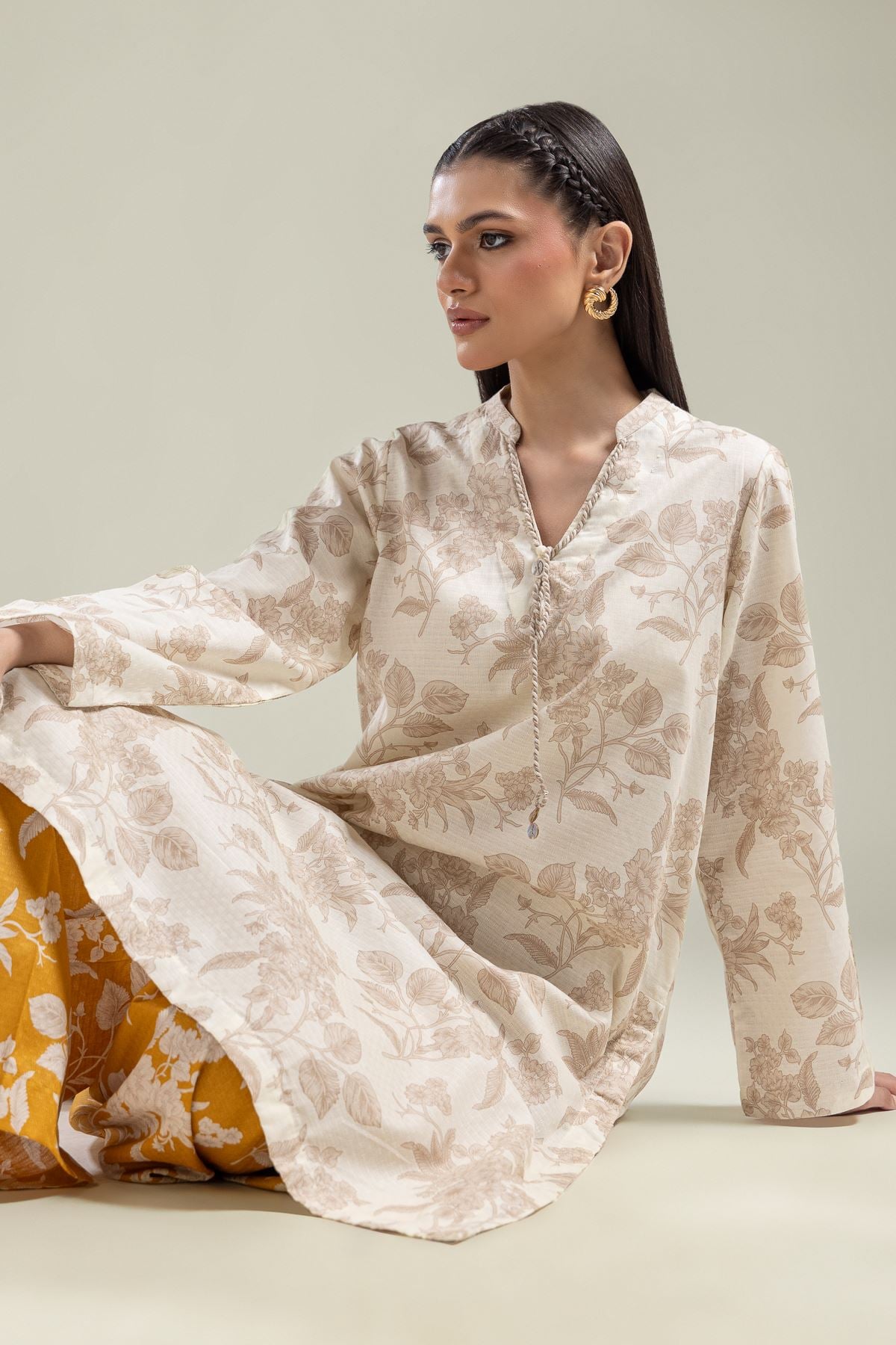 Floral Longline Kurta